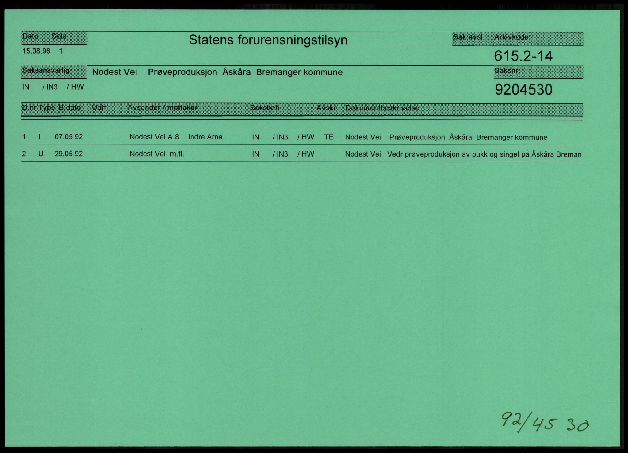 Statens forurensningstilsyn, hovedkontoret, AV/RA-S-4136/1/D/Da/L1368: Kommunalt avløpsvann, slam og avfall, vannforsyning, analyse, akvakultur og produktkontroll, 1983-1993, s. 142