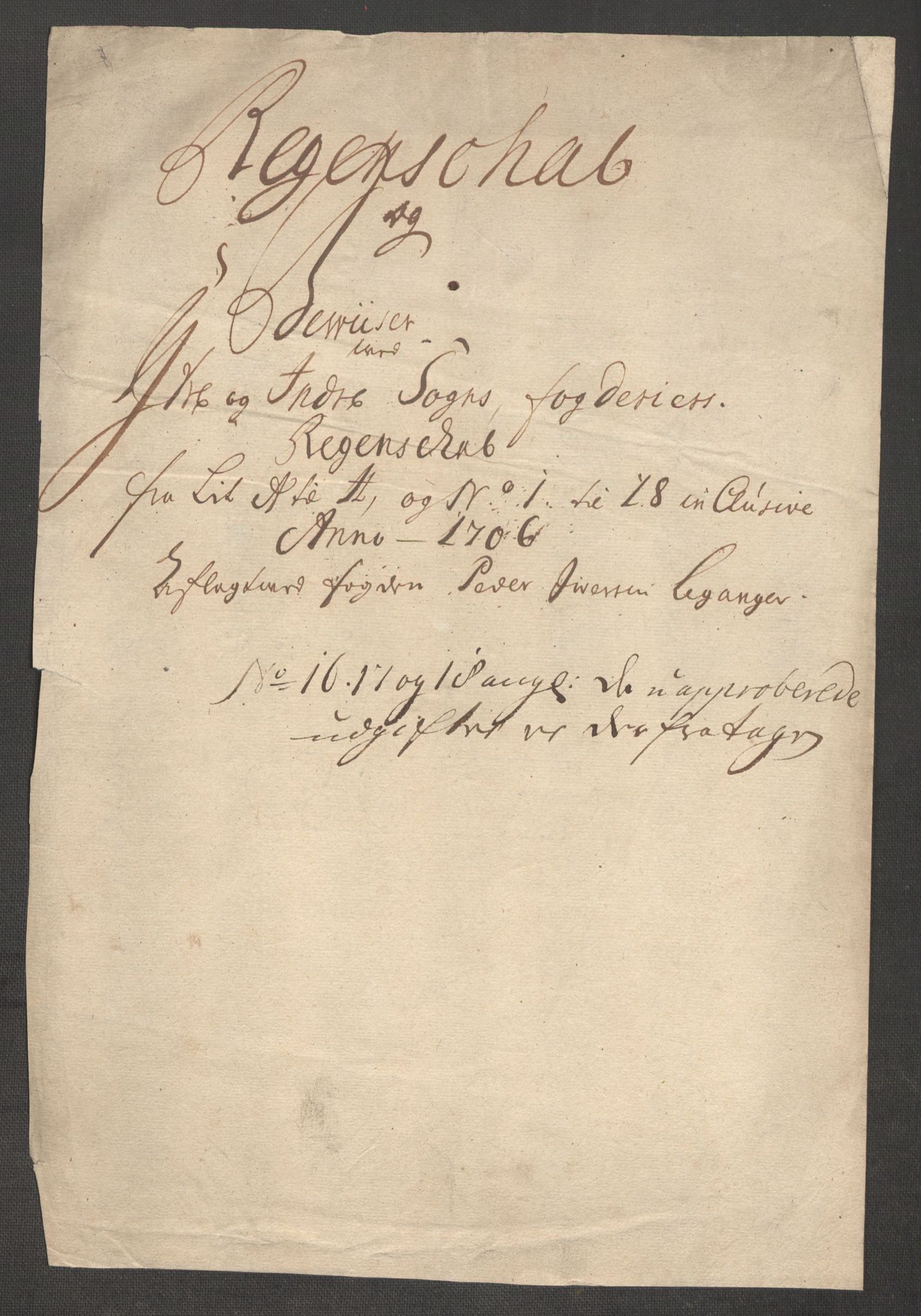 Rentekammeret inntil 1814, Reviderte regnskaper, Fogderegnskap, RA/EA-4092/R52/L3314: Fogderegnskap Sogn, 1705-1707, s. 217