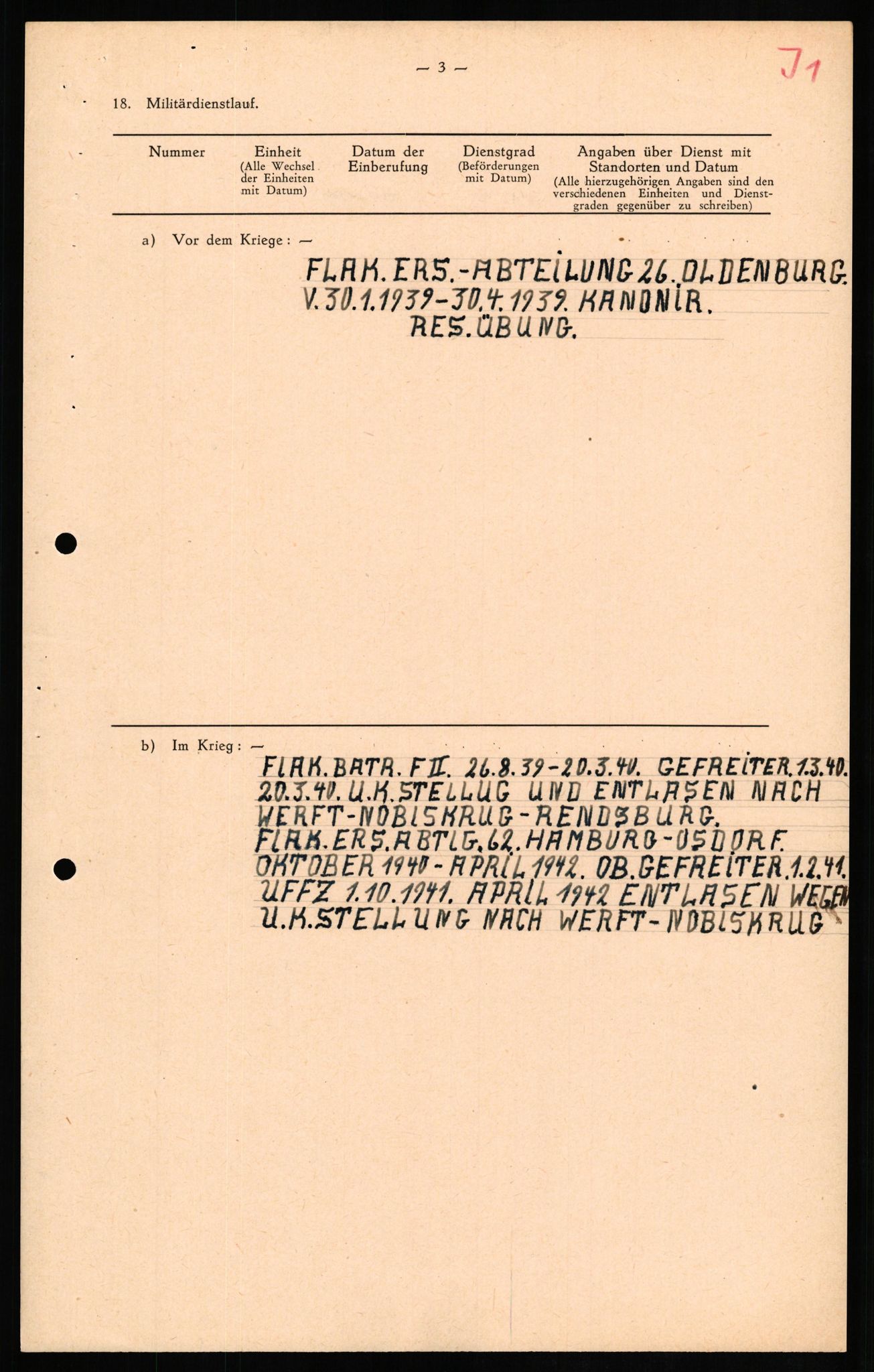 Forsvaret, Forsvarets overkommando II, RA/RAFA-3915/D/Db/L0014: CI Questionaires. Tyske okkupasjonsstyrker i Norge. Tyskere., 1945-1946, s. 482