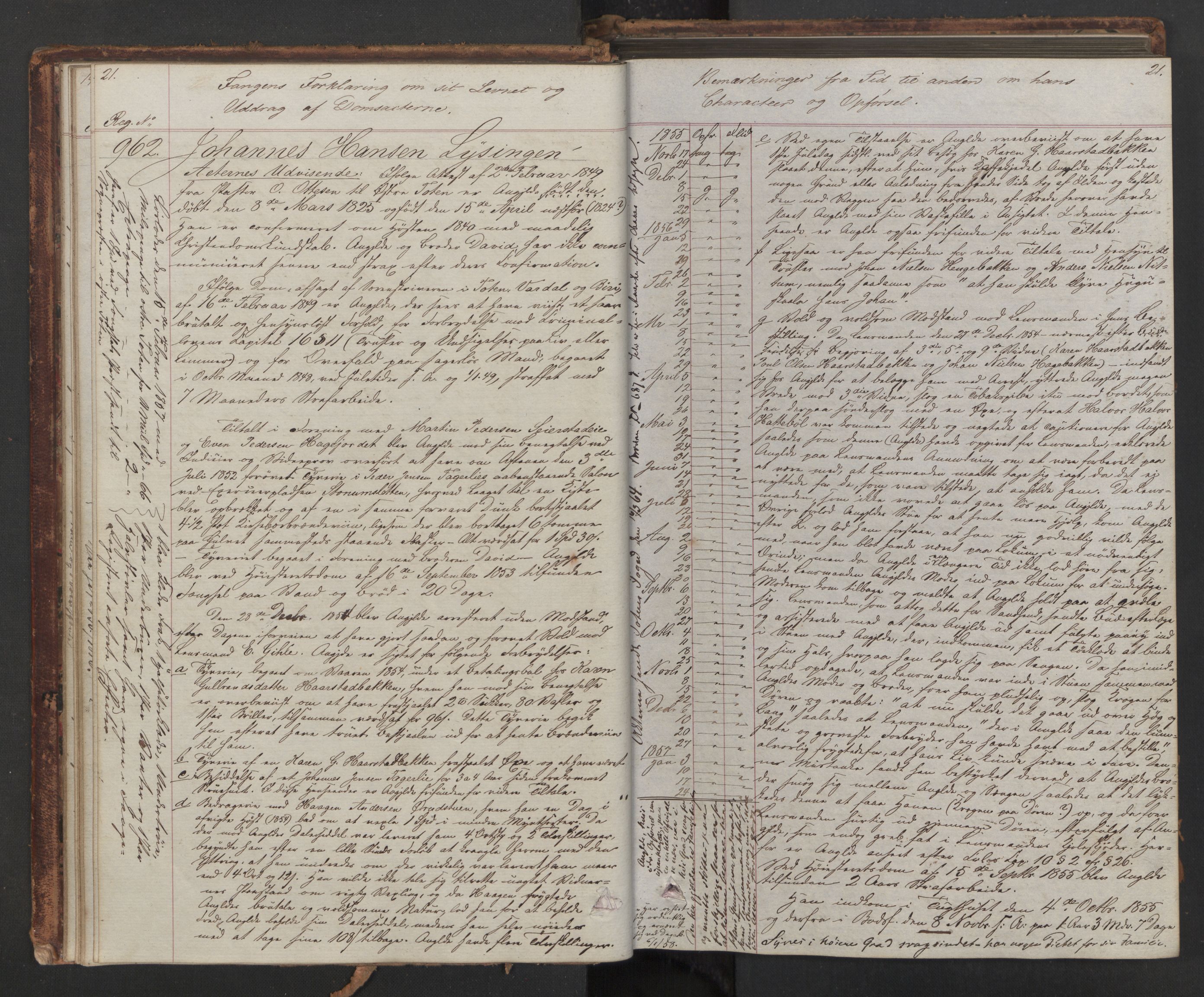 Botsfengslet, AV/RA-S-1539/D/Db/Dbb/L0004: 939a - 271b, 1855-1857, s. 21