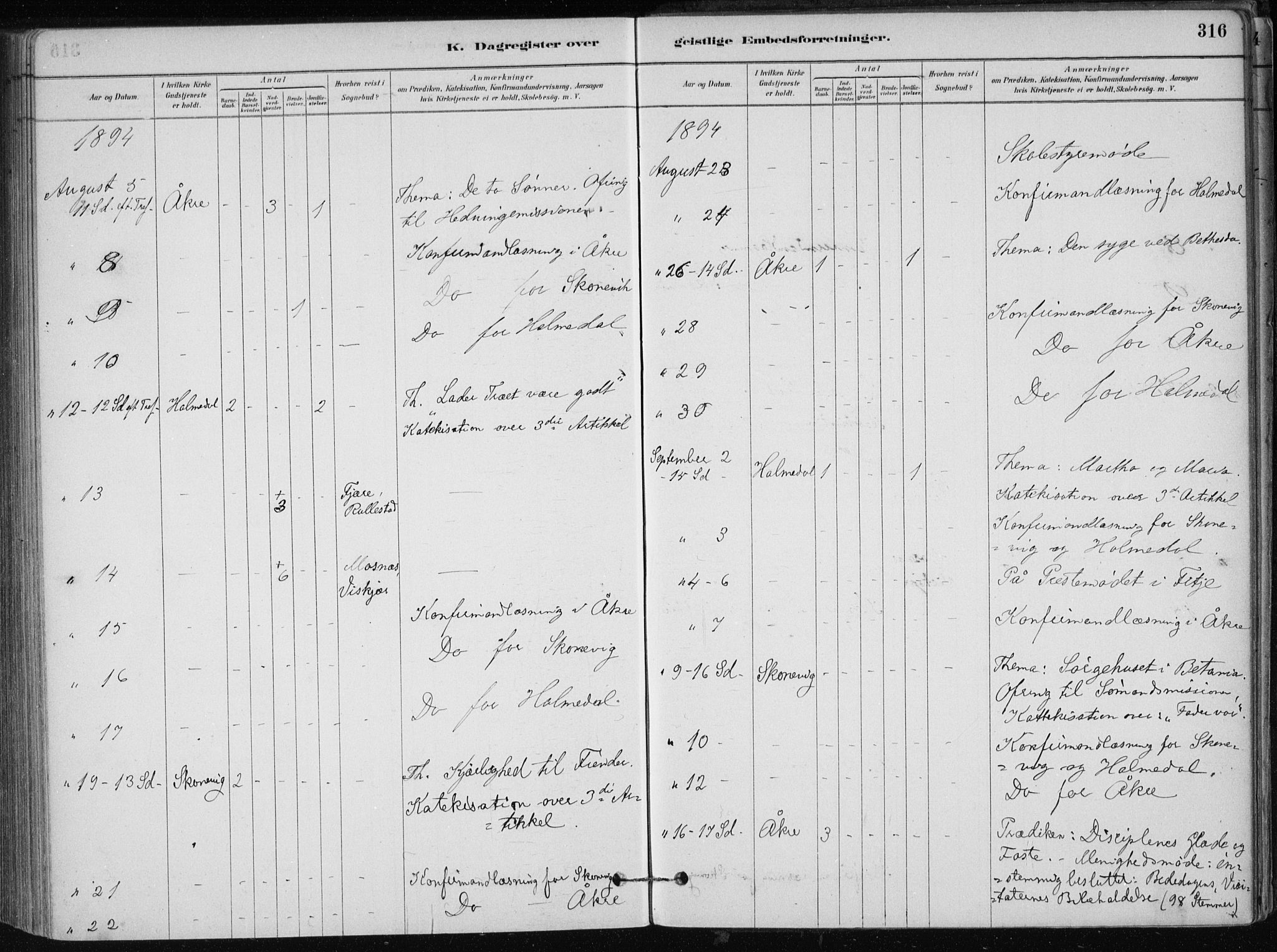 Skånevik sokneprestembete, AV/SAB-A-77801/H/Haa: Ministerialbok nr. B 1, 1879-1914, s. 316
