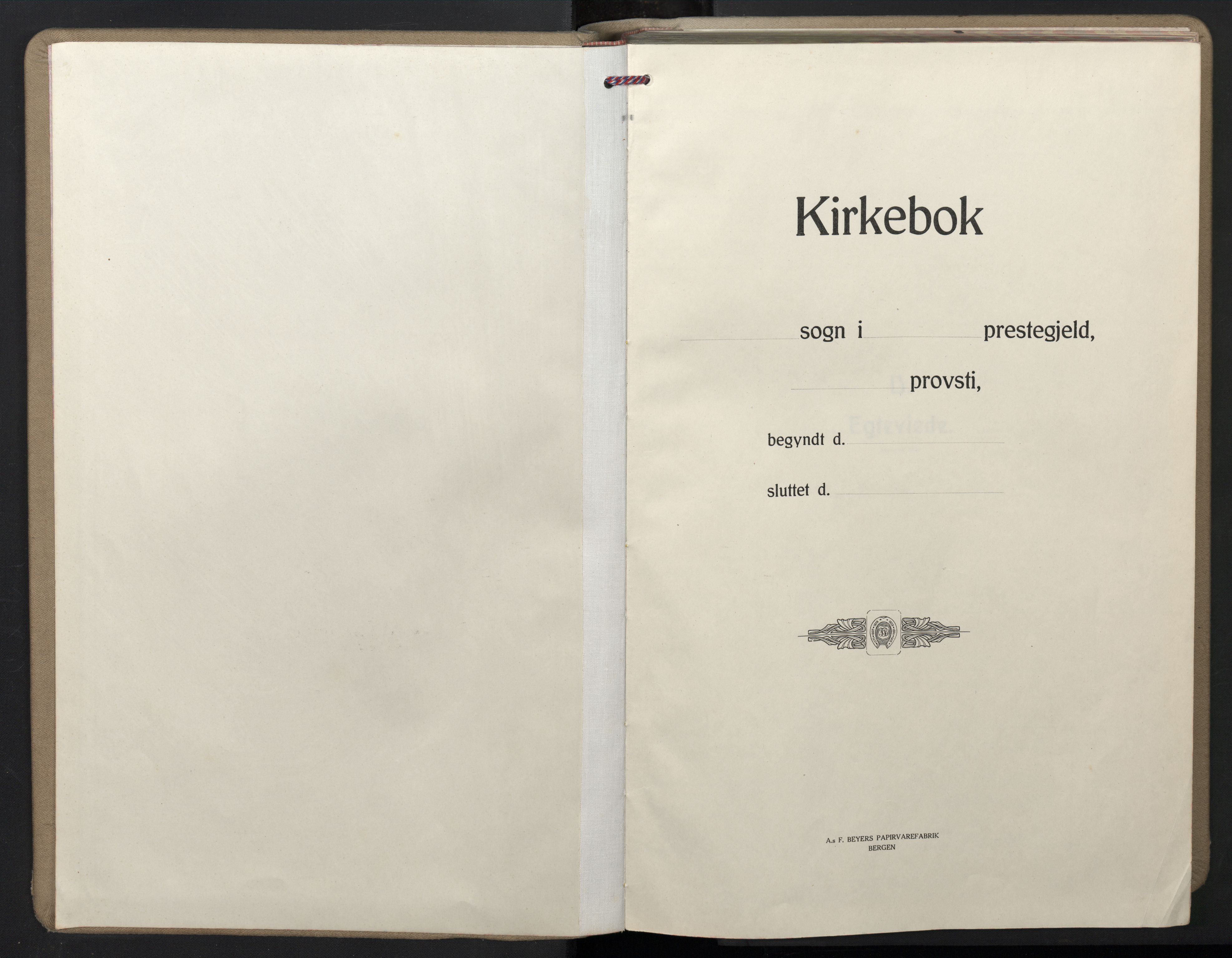 Domkirken sokneprestembete, AV/SAB-A-74801/H/Hab/L0035: Klokkerbok nr. D 7, 1941-1953