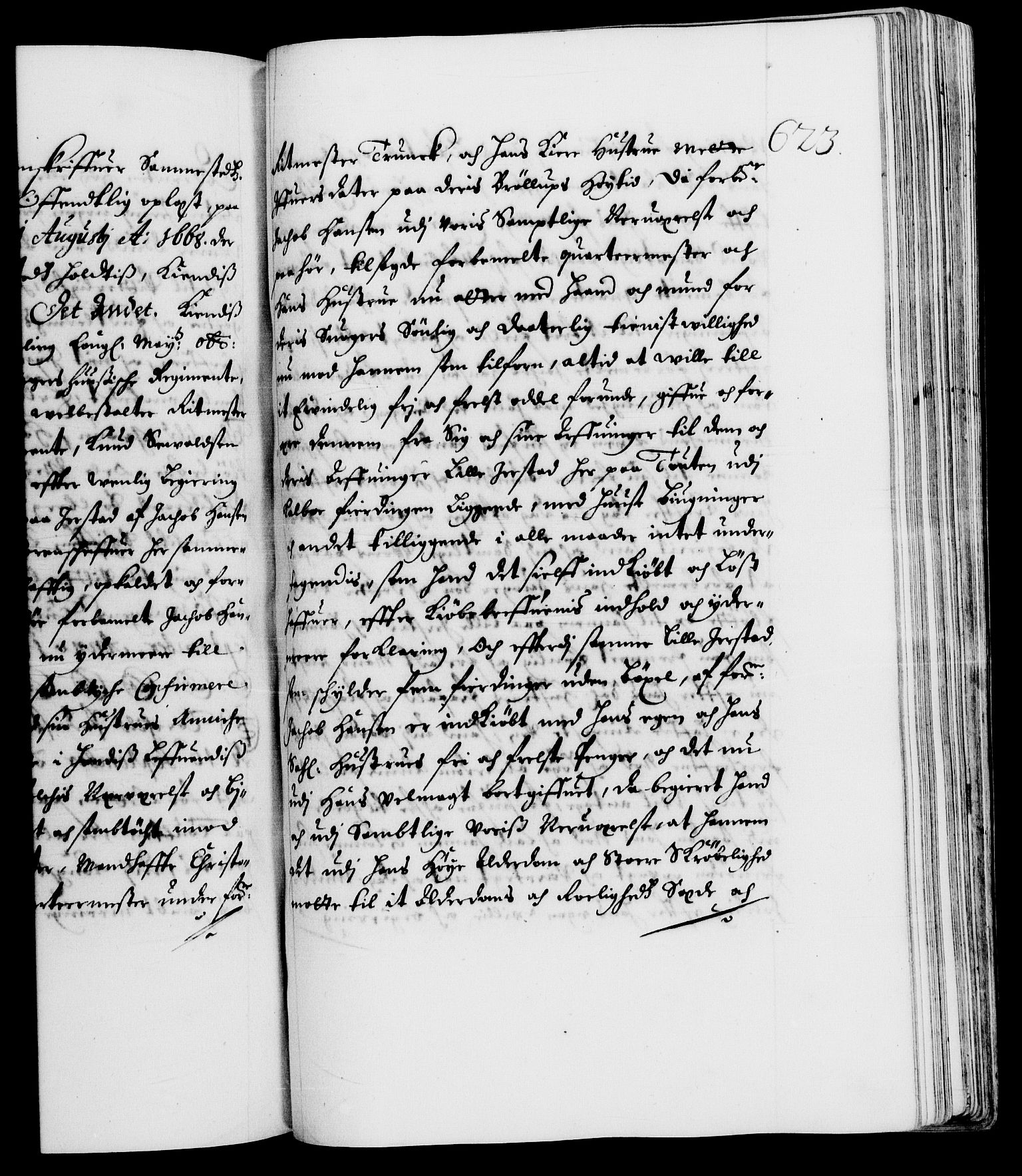 Danske Kanselli 1572-1799, AV/RA-EA-3023/F/Fc/Fca/Fcaa/L0011: Norske registre (mikrofilm), 1670-1673, s. 623a
