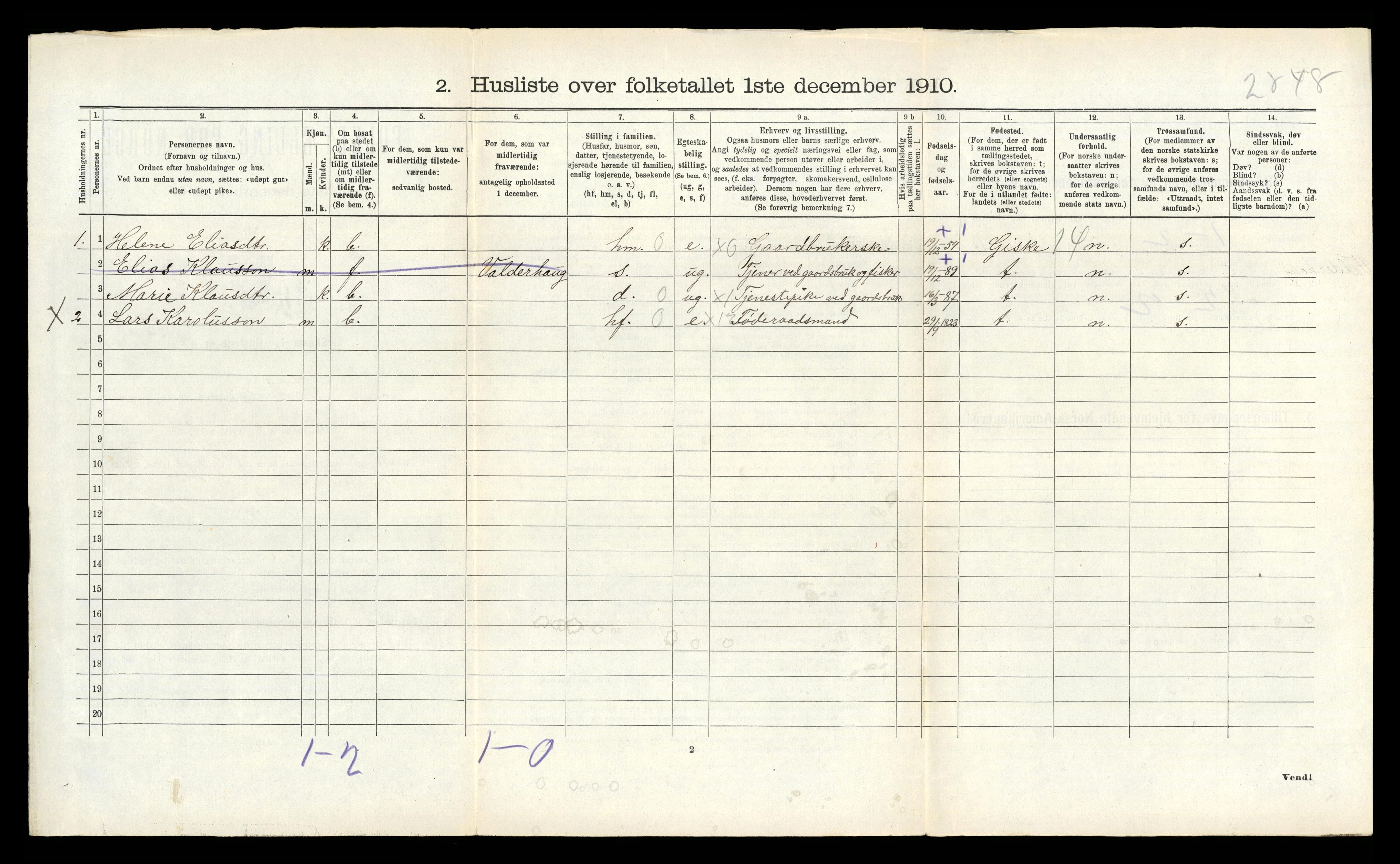 RA, Folketelling 1910 for 1530 Vatne herred, 1910, s. 162