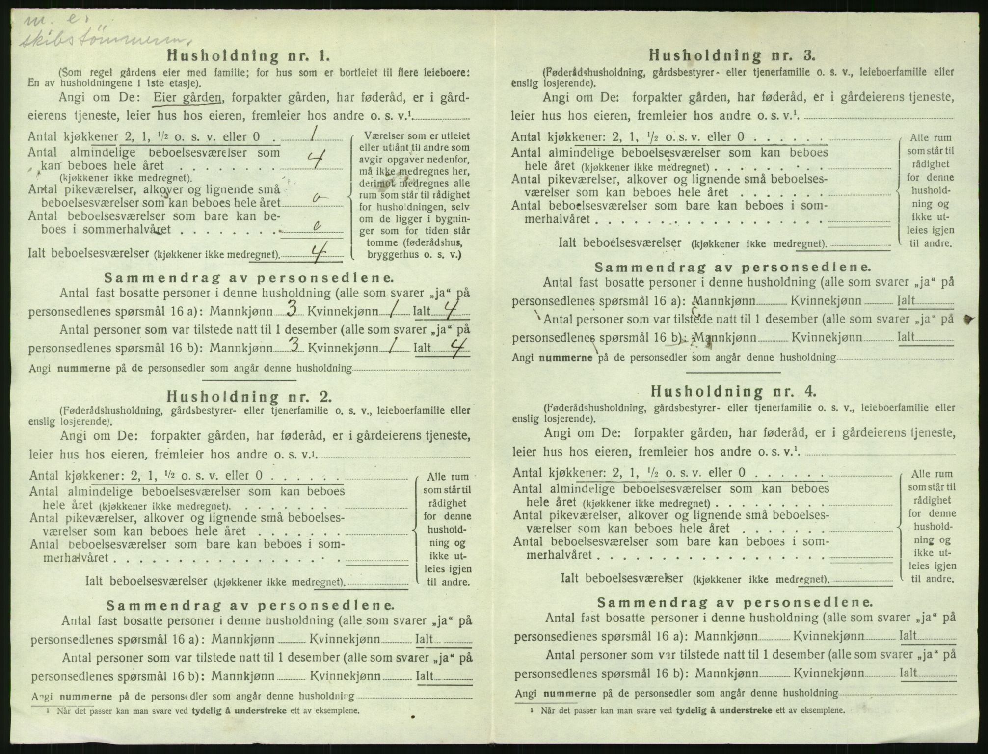 SAK, Folketelling 1920 for 0918 Austre Moland herred, 1920, s. 538