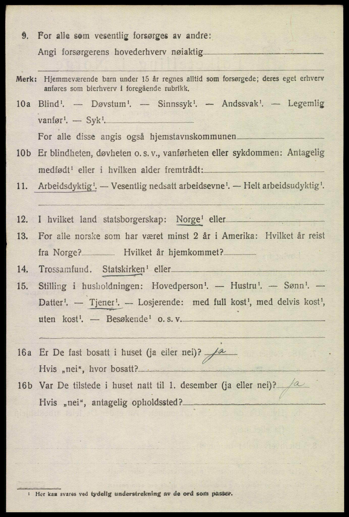 SAH, Folketelling 1920 for 0440 Kvikne herred, 1920, s. 1601