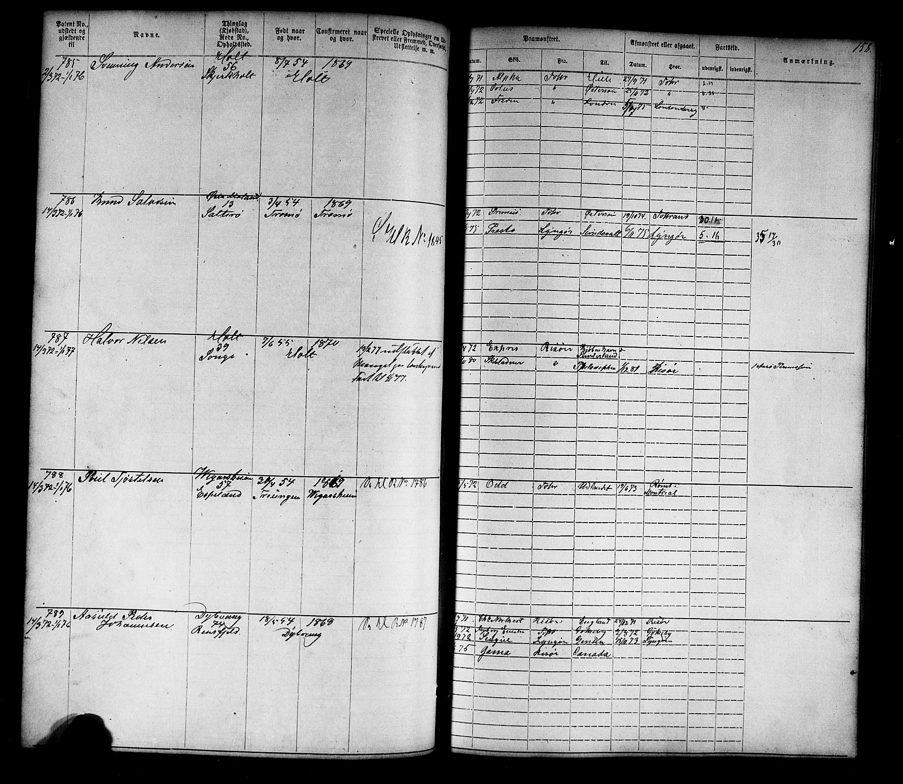 Tvedestrand mønstringskrets, SAK/2031-0011/F/Fa/L0003: Annotasjonsrulle nr 1-1905 med register, U-25, 1866-1886, s. 180