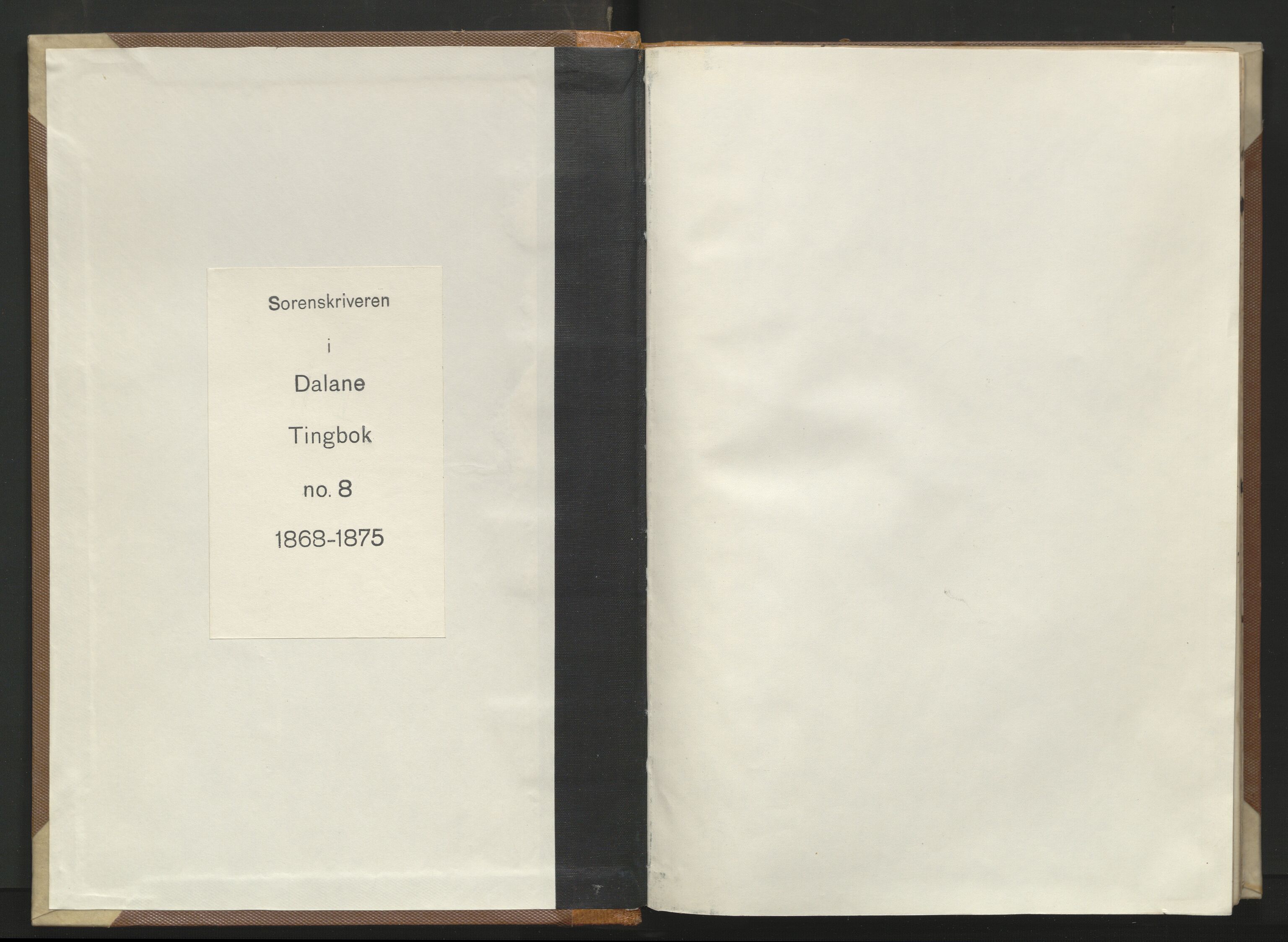 Dalane sorenskriveri, AV/SAST-A-100309/001/3/30/30BA/L0001: TINGBOK, 1868-1875