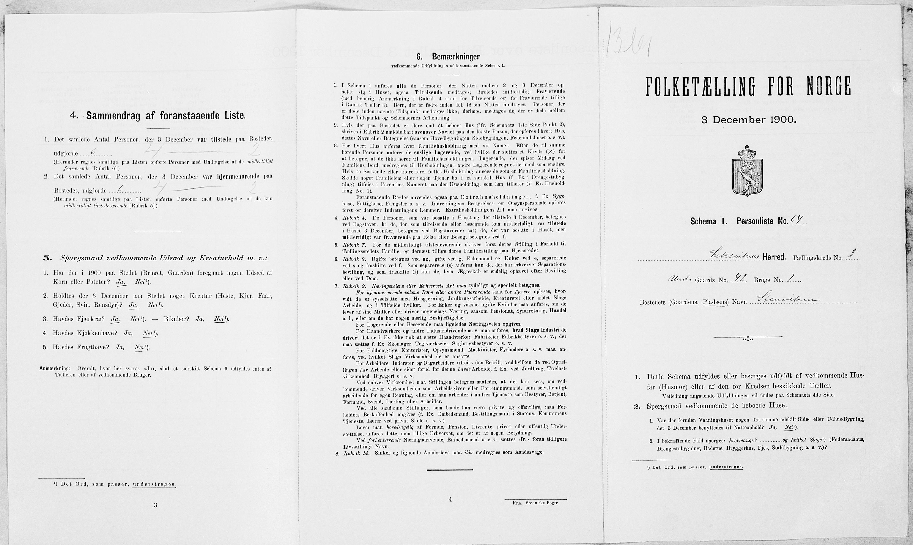 SAT, Folketelling 1900 for 1718 Leksvik herred, 1900, s. 462