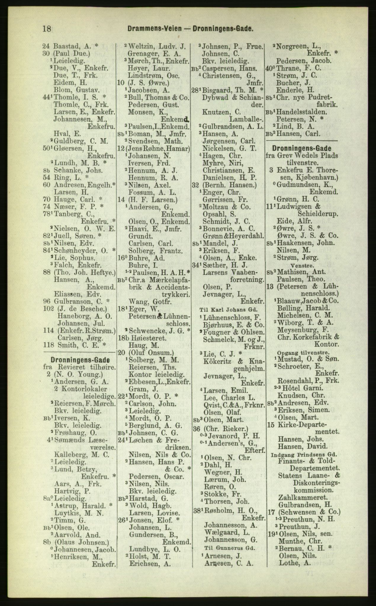 Kristiania/Oslo adressebok, PUBL/-, 1883, s. 18