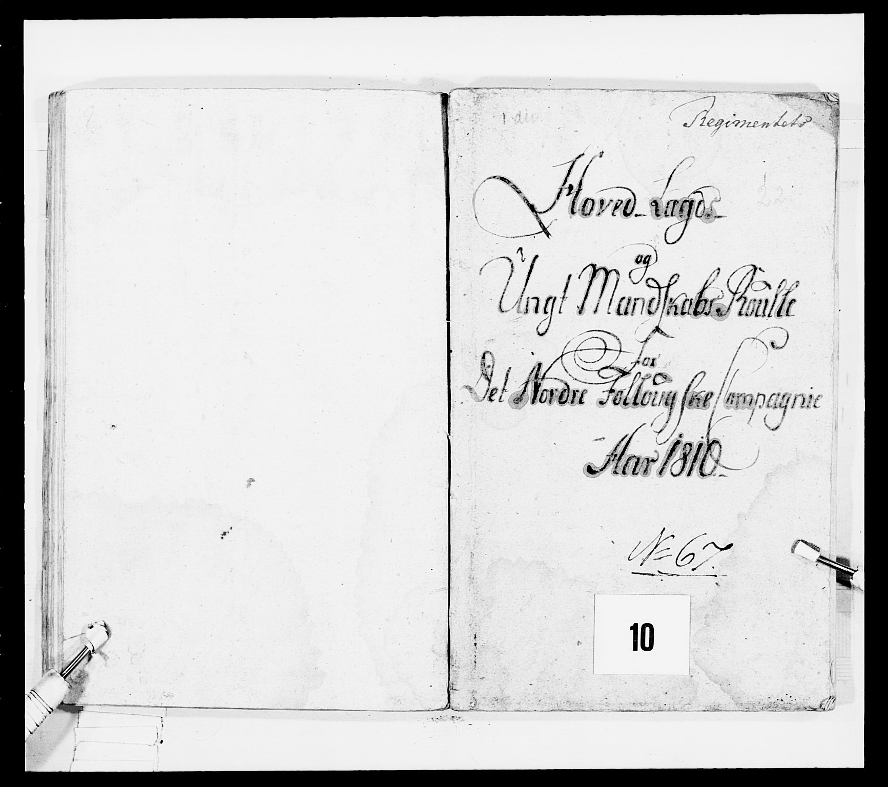 Generalitets- og kommissariatskollegiet, Det kongelige norske kommissariatskollegium, AV/RA-EA-5420/E/Eh/L0034: Nordafjelske gevorbne infanteriregiment, 1810, s. 496