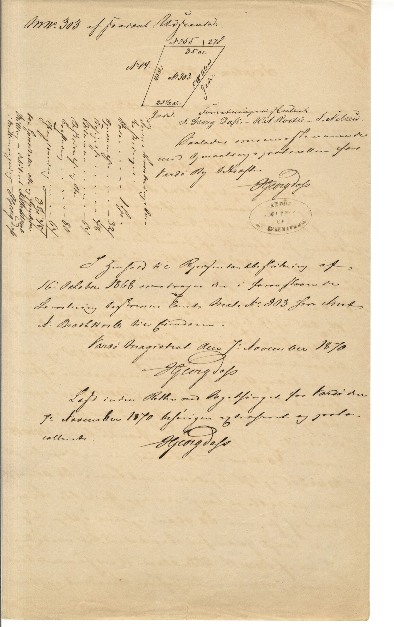 Brodtkorb handel A/S, VAMU/A-0001/Q/Qb/L0001: Skjøter og grunnbrev i Vardø by, 1822-1943, s. 249