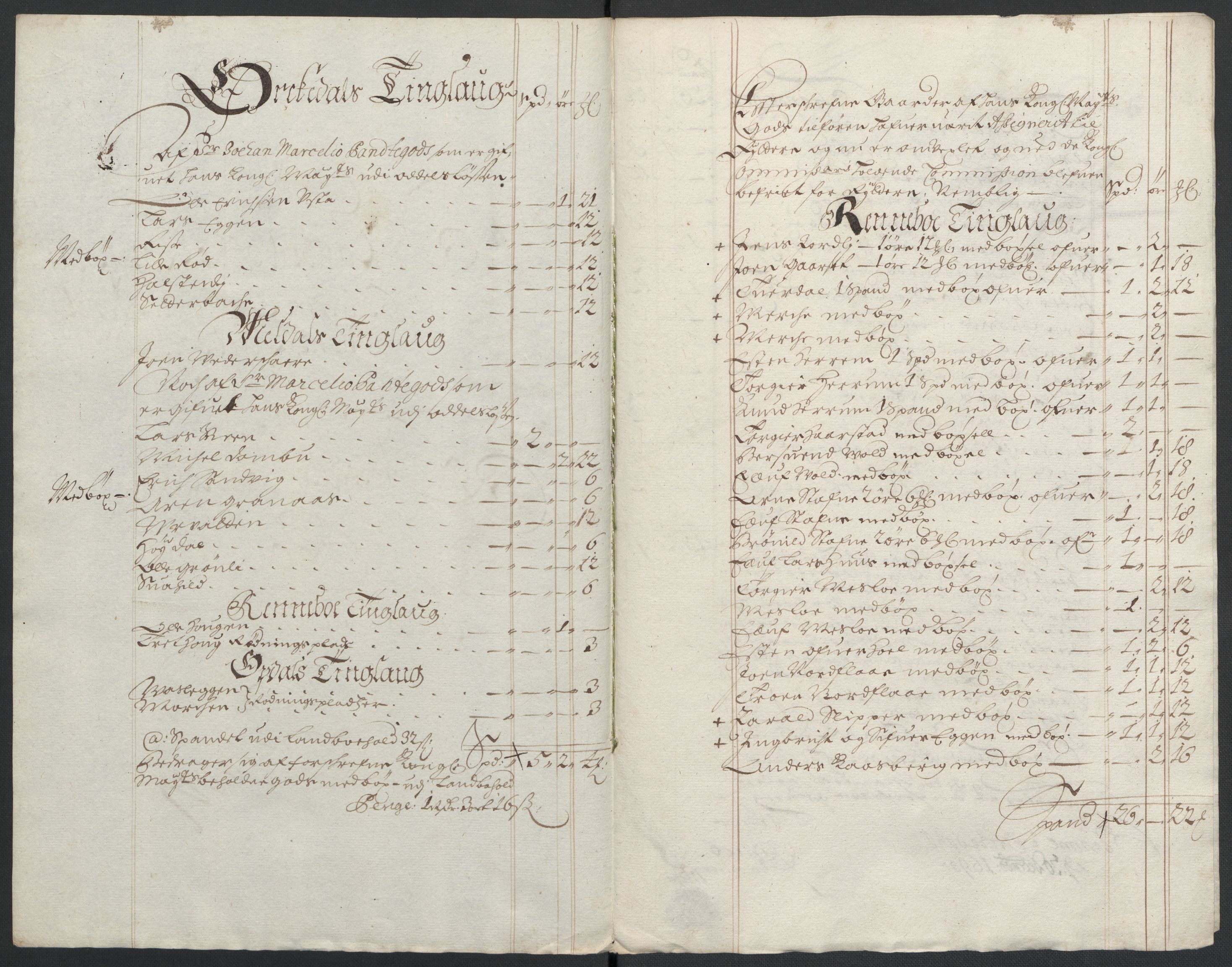 Rentekammeret inntil 1814, Reviderte regnskaper, Fogderegnskap, AV/RA-EA-4092/R58/L3936: Fogderegnskap Orkdal, 1689-1690, s. 432