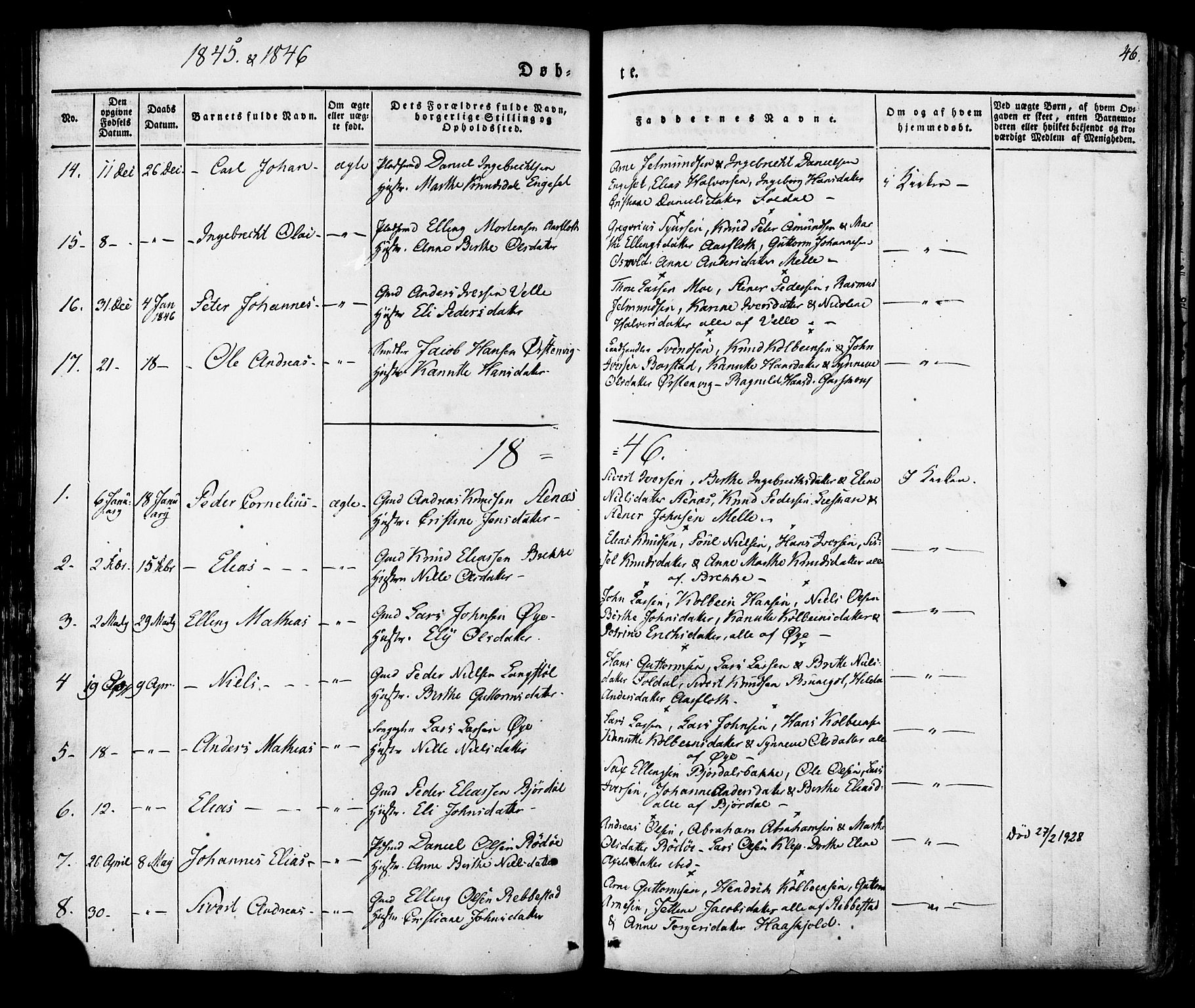 Ministerialprotokoller, klokkerbøker og fødselsregistre - Møre og Romsdal, AV/SAT-A-1454/513/L0174: Ministerialbok nr. 513A01, 1831-1855, s. 46