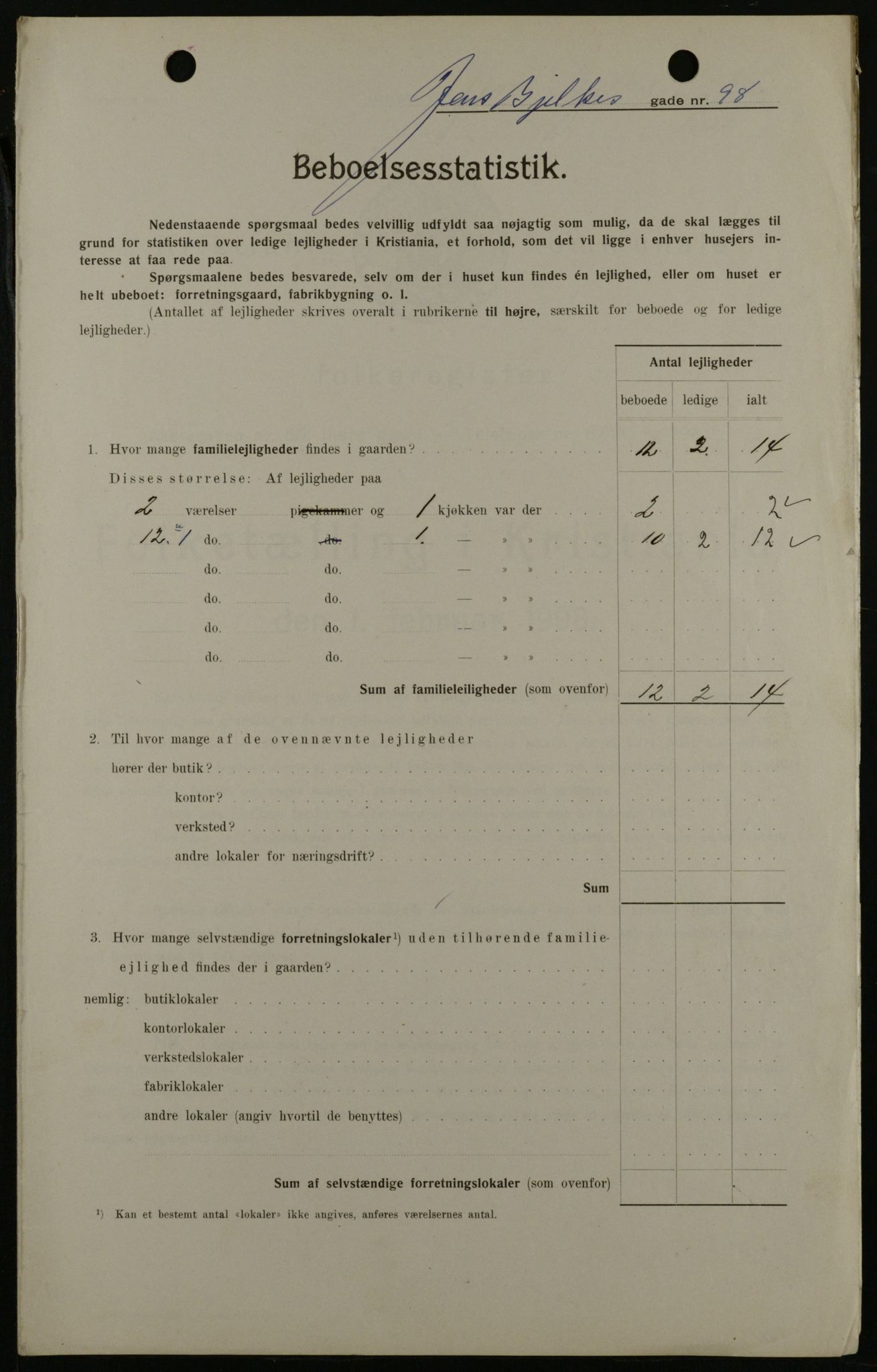 OBA, Kommunal folketelling 1.2.1908 for Kristiania kjøpstad, 1908, s. 41794