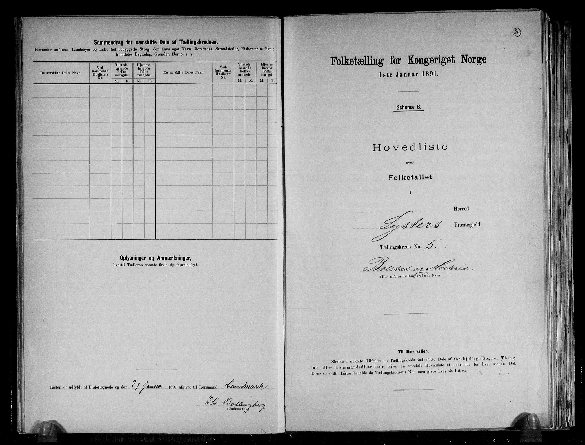 RA, Folketelling 1891 for 1426 Luster herred, 1891, s. 14