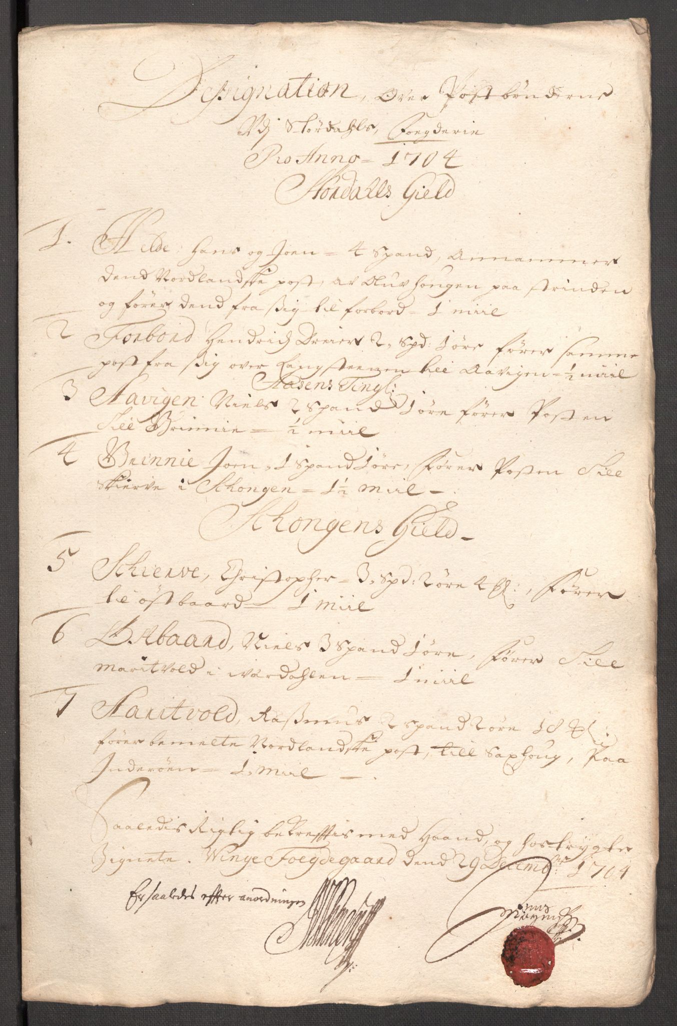 Rentekammeret inntil 1814, Reviderte regnskaper, Fogderegnskap, AV/RA-EA-4092/R62/L4195: Fogderegnskap Stjørdal og Verdal, 1704, s. 206