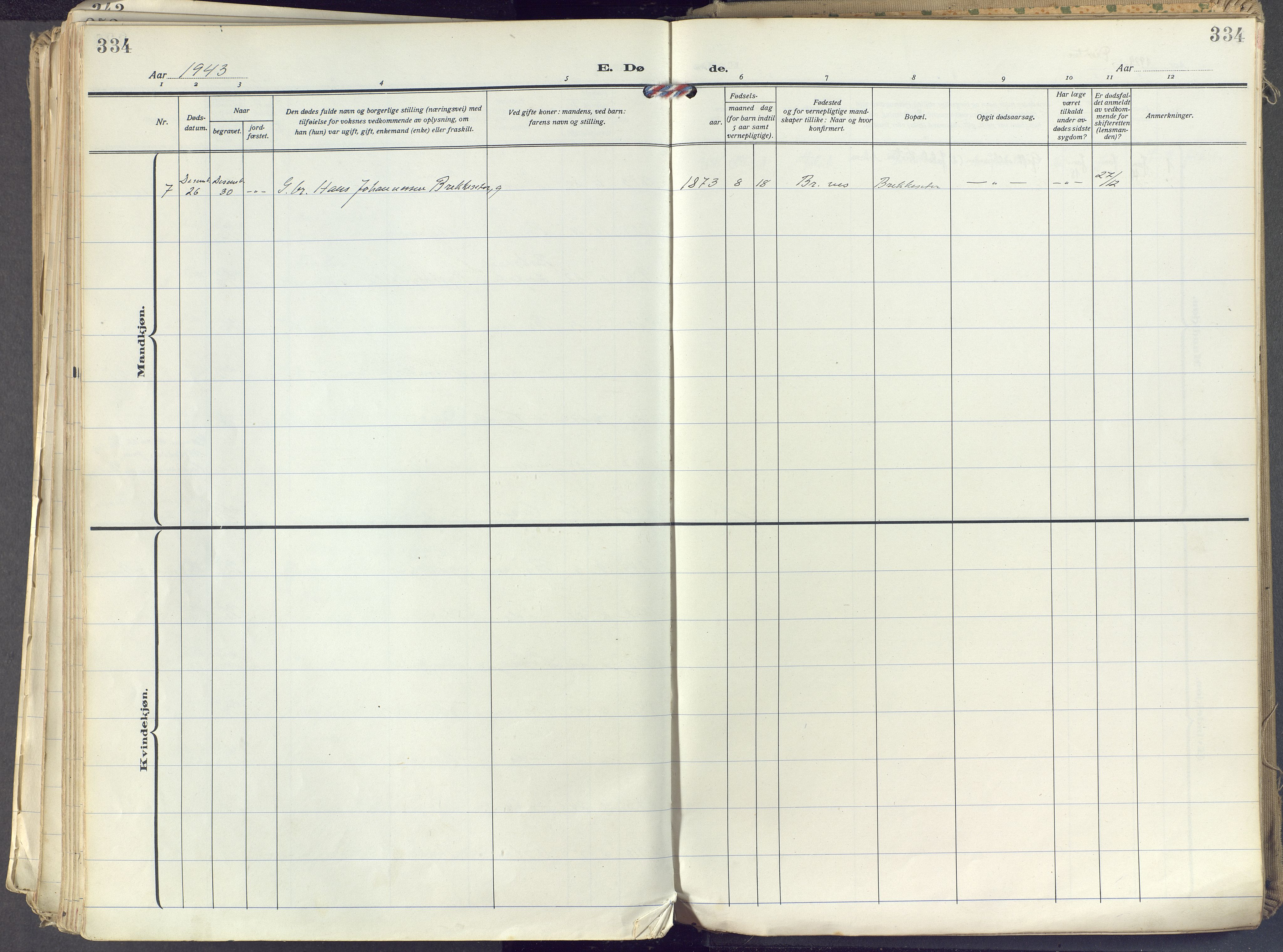 Brunlanes kirkebøker, SAKO/A-342/F/Fc/L0004: Ministerialbok nr. III 4, 1923-1943, s. 334