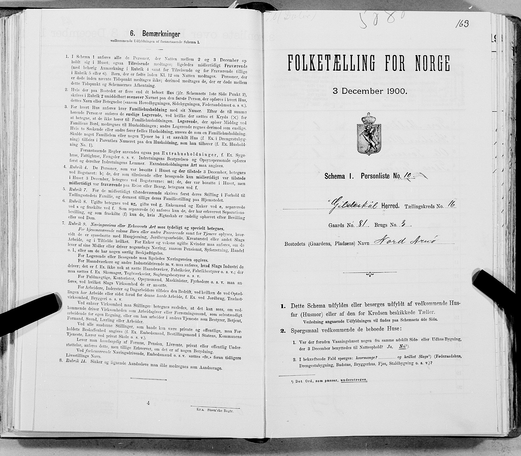 SAT, Folketelling 1900 for 1838 Gildeskål herred, 1900, s. 1672