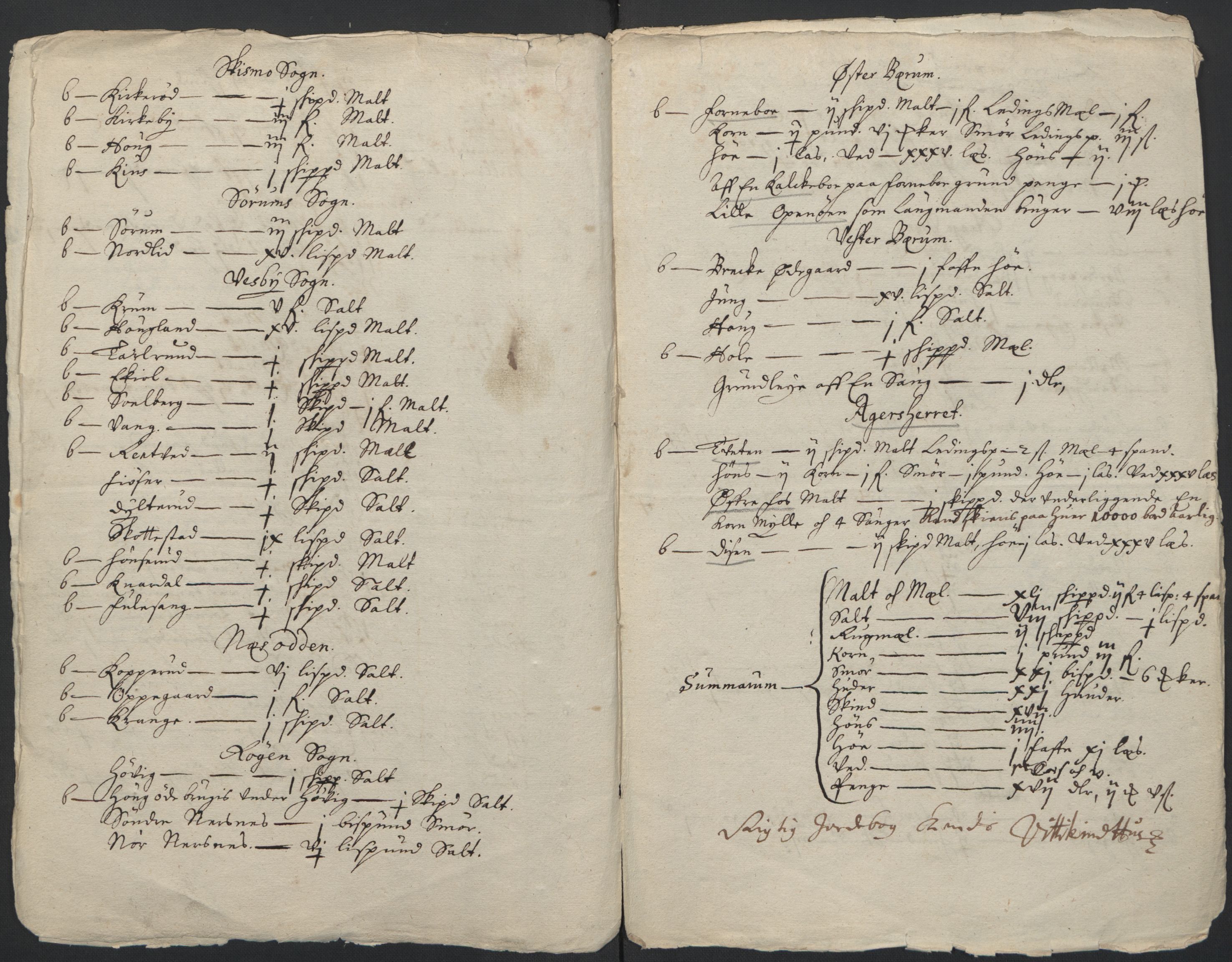 Rentekammeret inntil 1814, Realistisk ordnet avdeling, AV/RA-EA-4070/L/L0007/0002: Kristiania lagdømme: / Jordebøker over lagstolgods, bispegods etc. i Kristiania og Oppland lagdømme, 1661