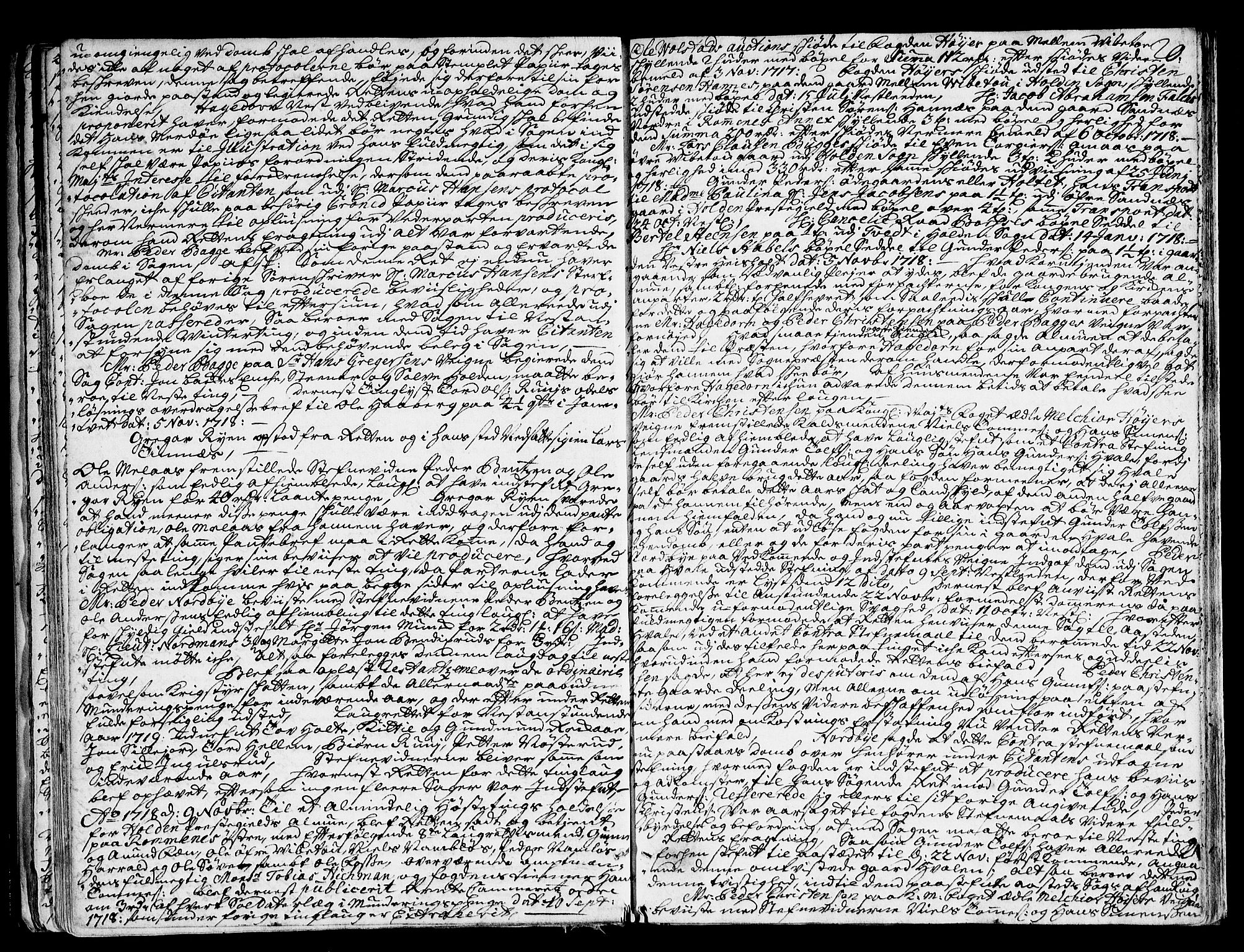 Nedre Telemark sorenskriveri, SAKO/A-135/F/Fa/L0009: Tingbok, 1718-1722, s. 20