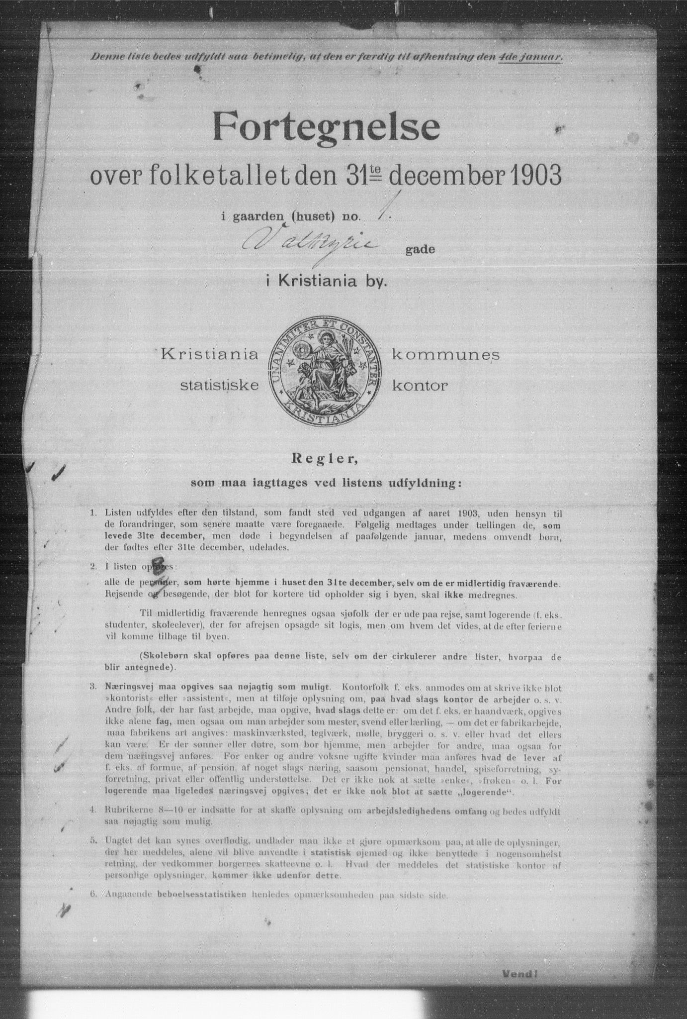 OBA, Kommunal folketelling 31.12.1903 for Kristiania kjøpstad, 1903, s. 23431