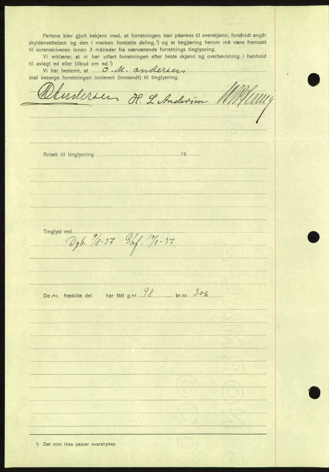 Idd og Marker sorenskriveri, AV/SAO-A-10283/G/Gb/Gbb/L0002: Pantebok nr. A2, 1937-1938, Dagboknr: 786/1937