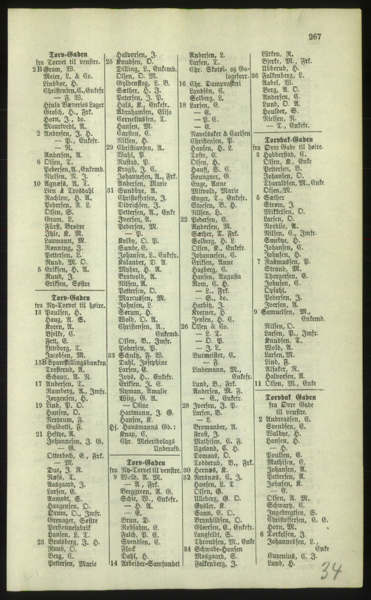 Kristiania/Oslo adressebok, PUBL/-, 1879, s. 267