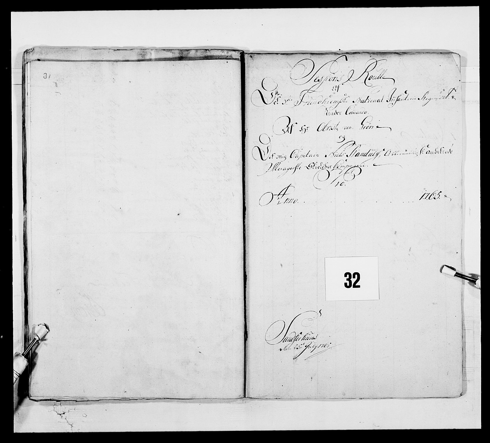 Kommanderende general (KG I) med Det norske krigsdirektorium, AV/RA-EA-5419/E/Ea/L0515: 3. Trondheimske regiment, 1756-1767, s. 446