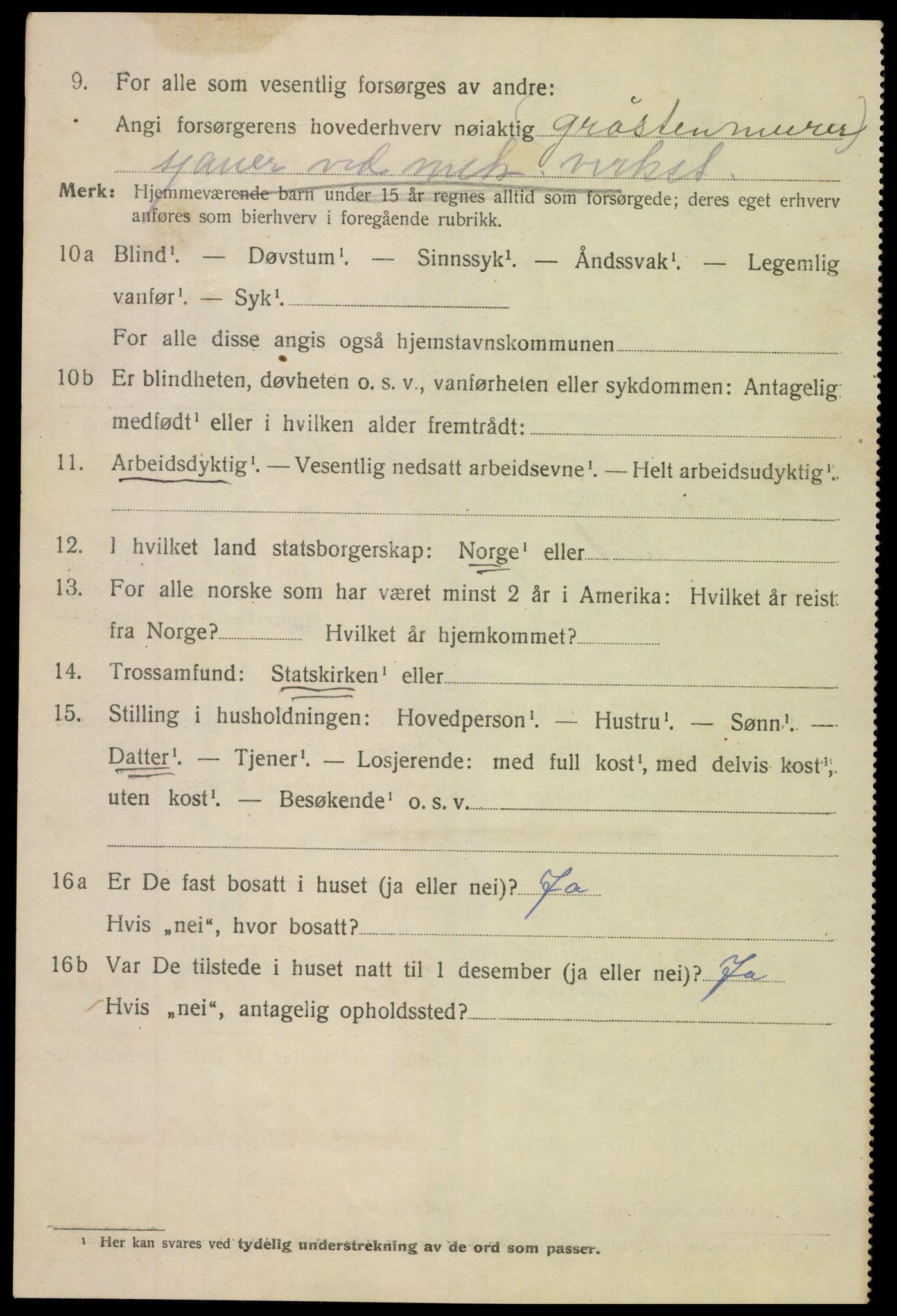 SAK, Folketelling 1920 for 0902 Tvedestrand ladested, 1920, s. 1596