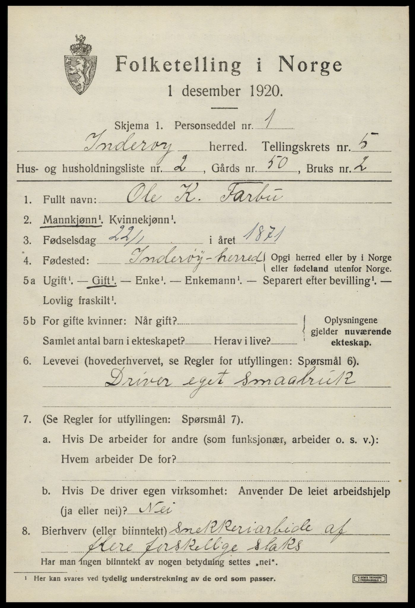 SAT, Folketelling 1920 for 1729 Inderøy herred, 1920, s. 4199