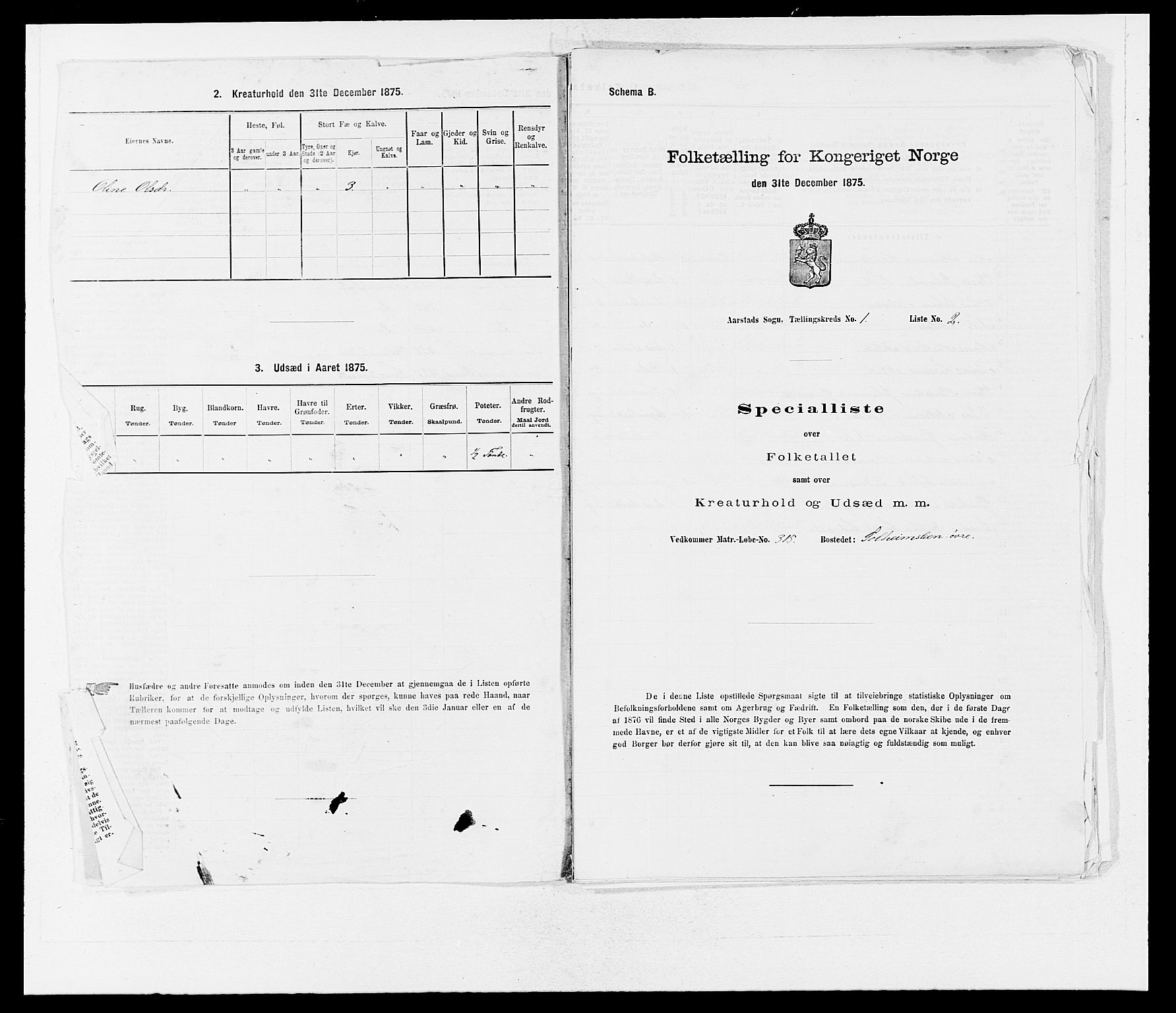 SAB, Folketelling 1875 for 1280P Årstad prestegjeld, 1875, s. 13