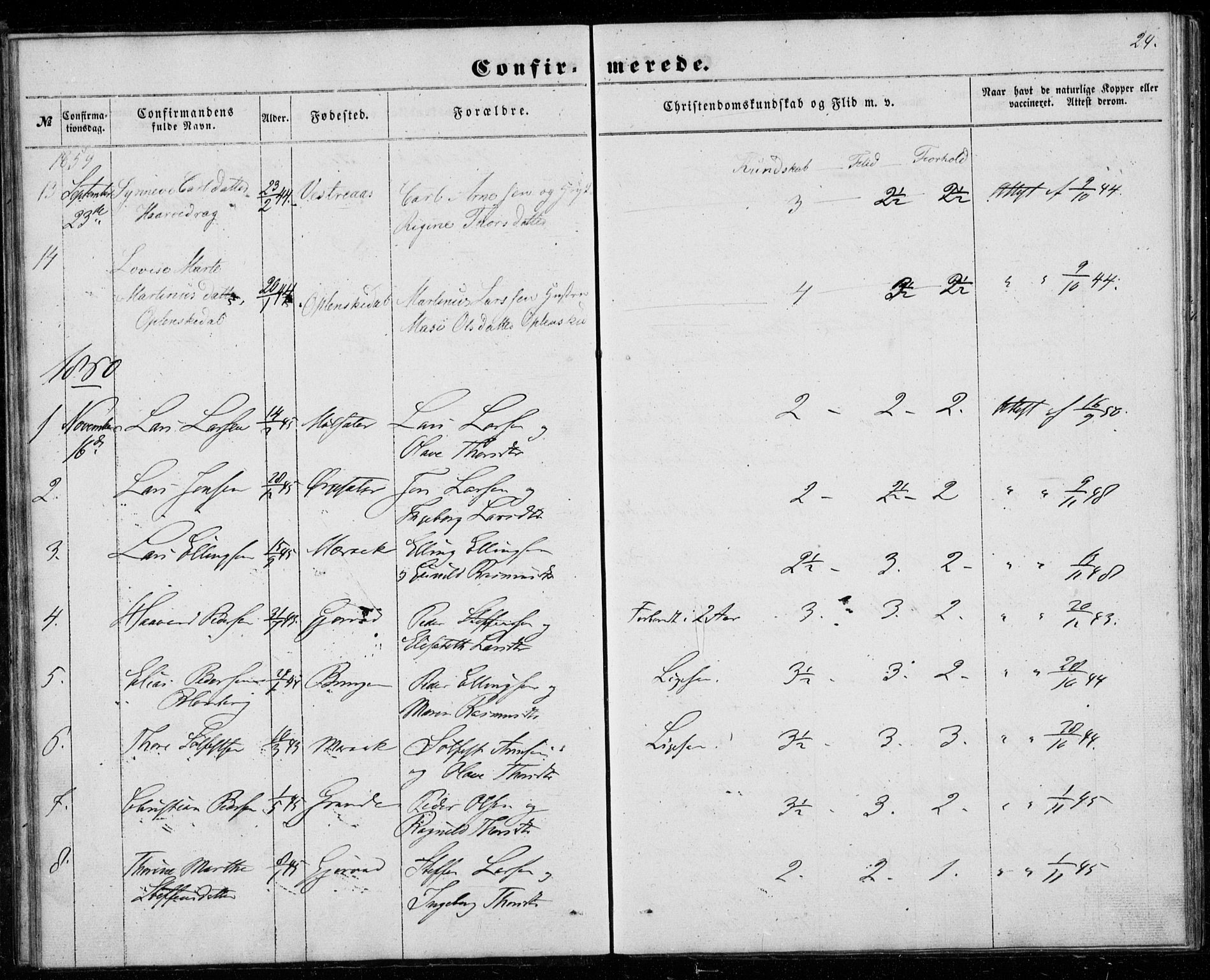 Ministerialprotokoller, klokkerbøker og fødselsregistre - Møre og Romsdal, SAT/A-1454/518/L0234: Klokkerbok nr. 518C01, 1854-1884, s. 24