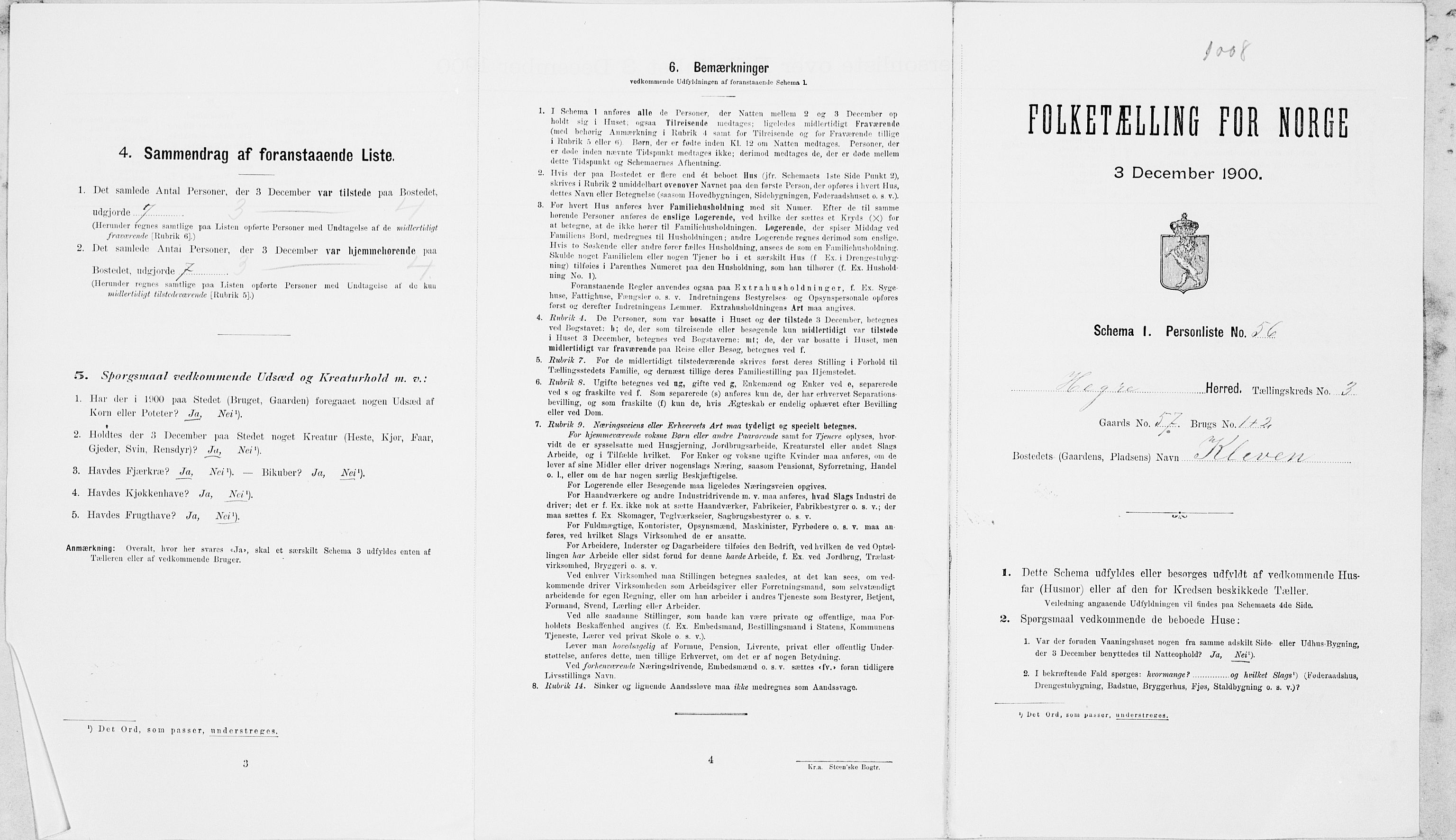 SAT, Folketelling 1900 for 1712 Hegra herred, 1900, s. 514