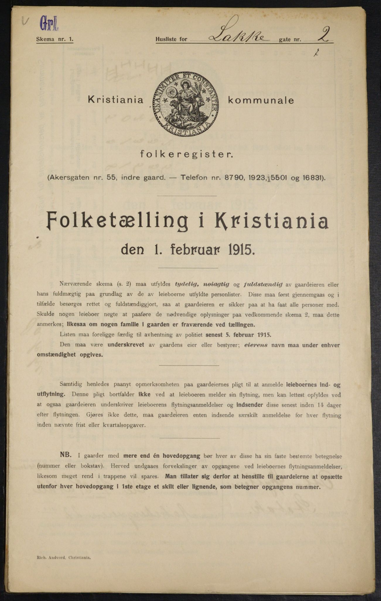 OBA, Kommunal folketelling 1.2.1915 for Kristiania, 1915, s. 54790