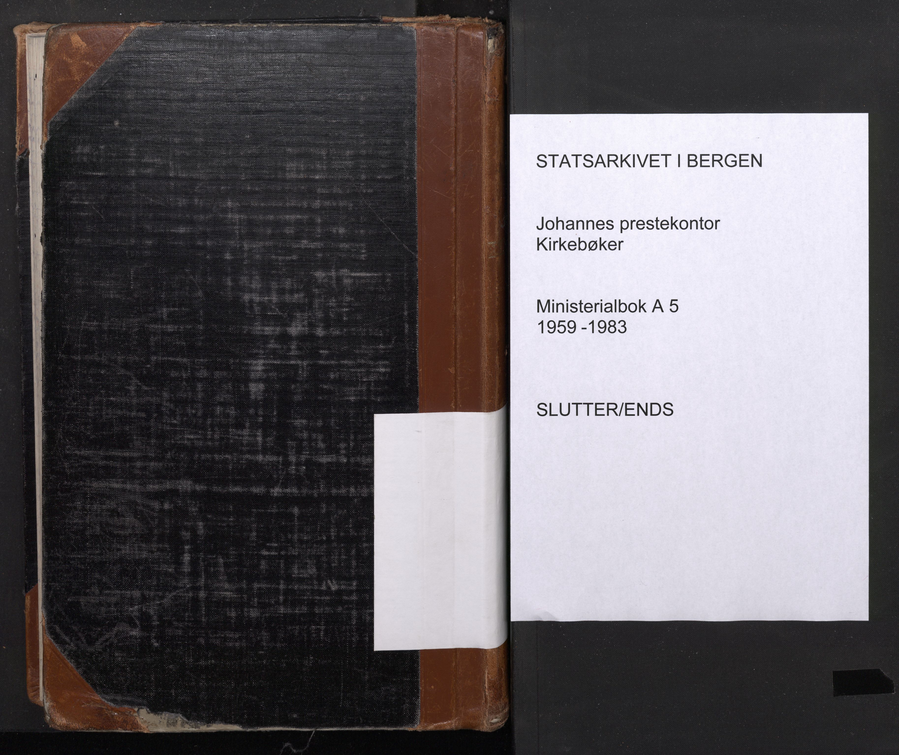 Johanneskirken sokneprestembete, SAB/A-76001/H/Haa/L0006: Ministerialbok nr. A 5, 1959-1983