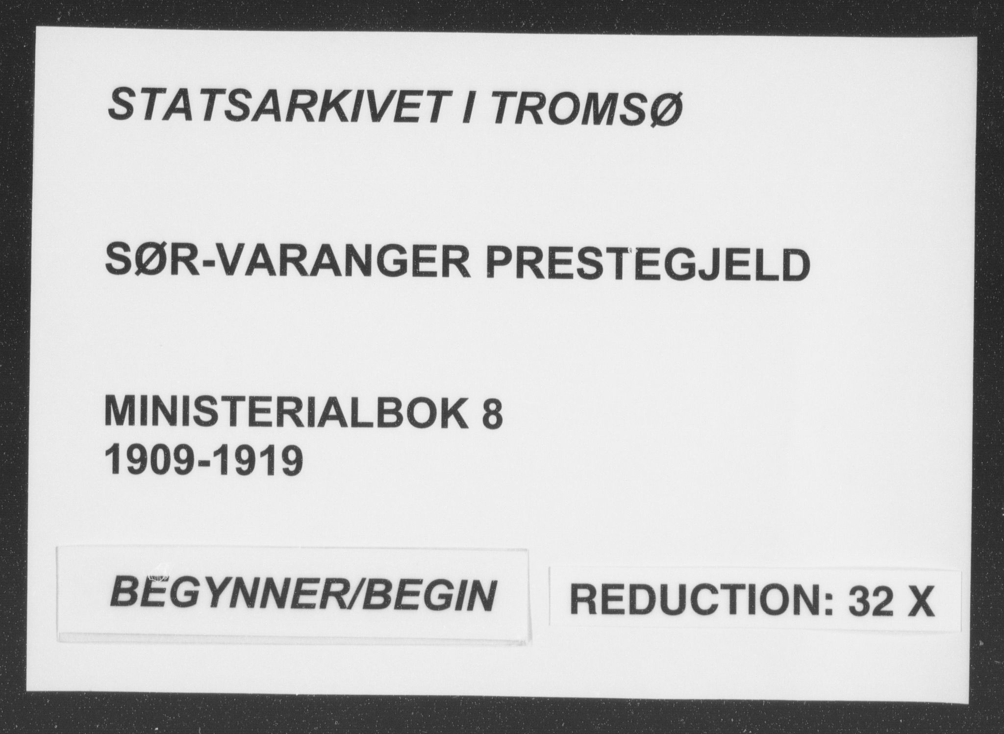 Sør-Varanger sokneprestkontor, SATØ/S-1331/H/Ha/L0005kirke: Ministerialbok nr. 5, 1909-1919