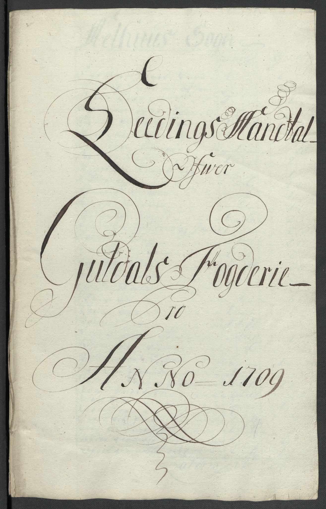 Rentekammeret inntil 1814, Reviderte regnskaper, Fogderegnskap, RA/EA-4092/R60/L3959: Fogderegnskap Orkdal og Gauldal, 1709, s. 313