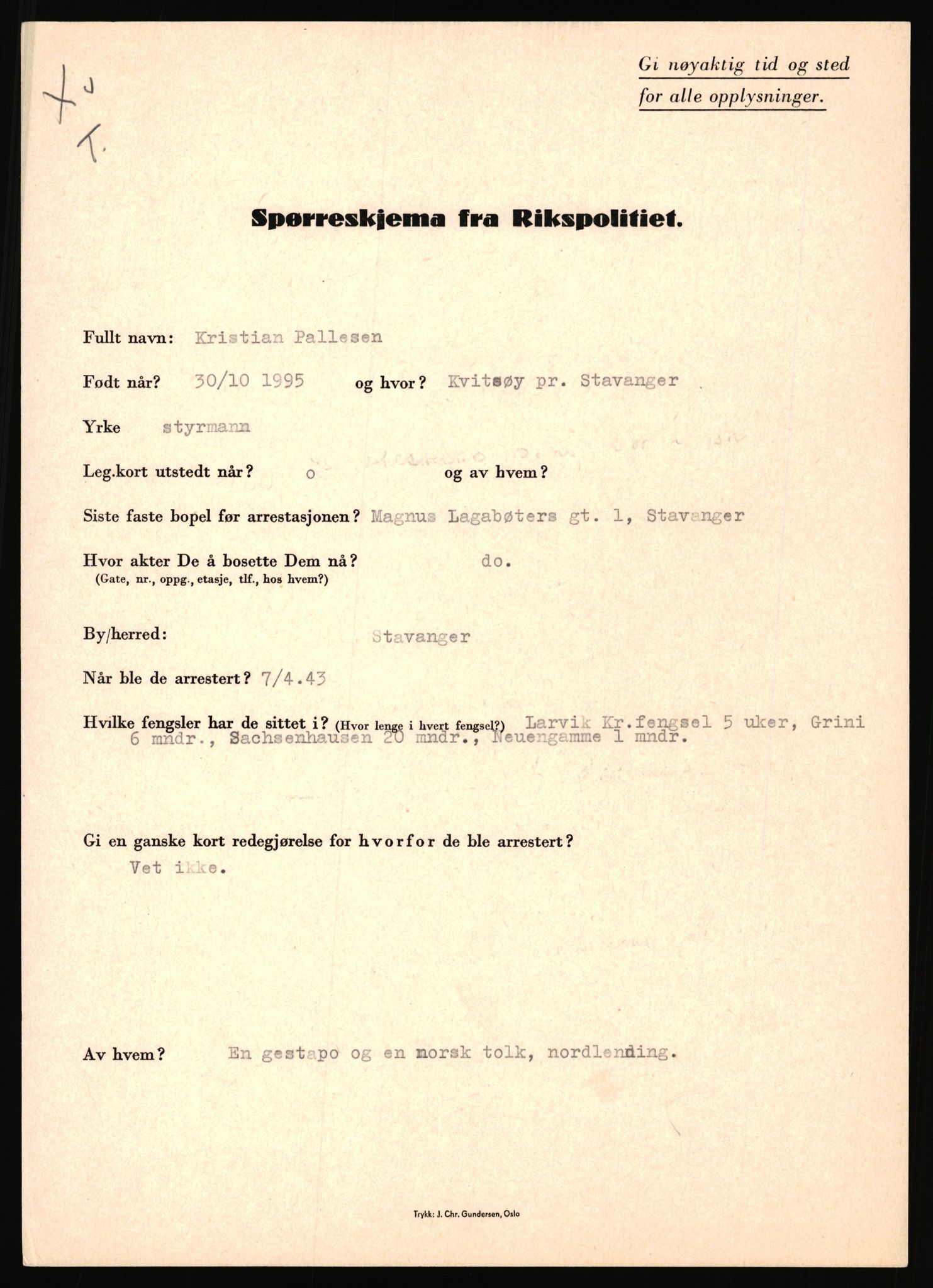 Rikspolitisjefen, AV/RA-S-1560/L/L0013: Noss, Eirik - Petrussen, Sigurd, 1940-1945, s. 874