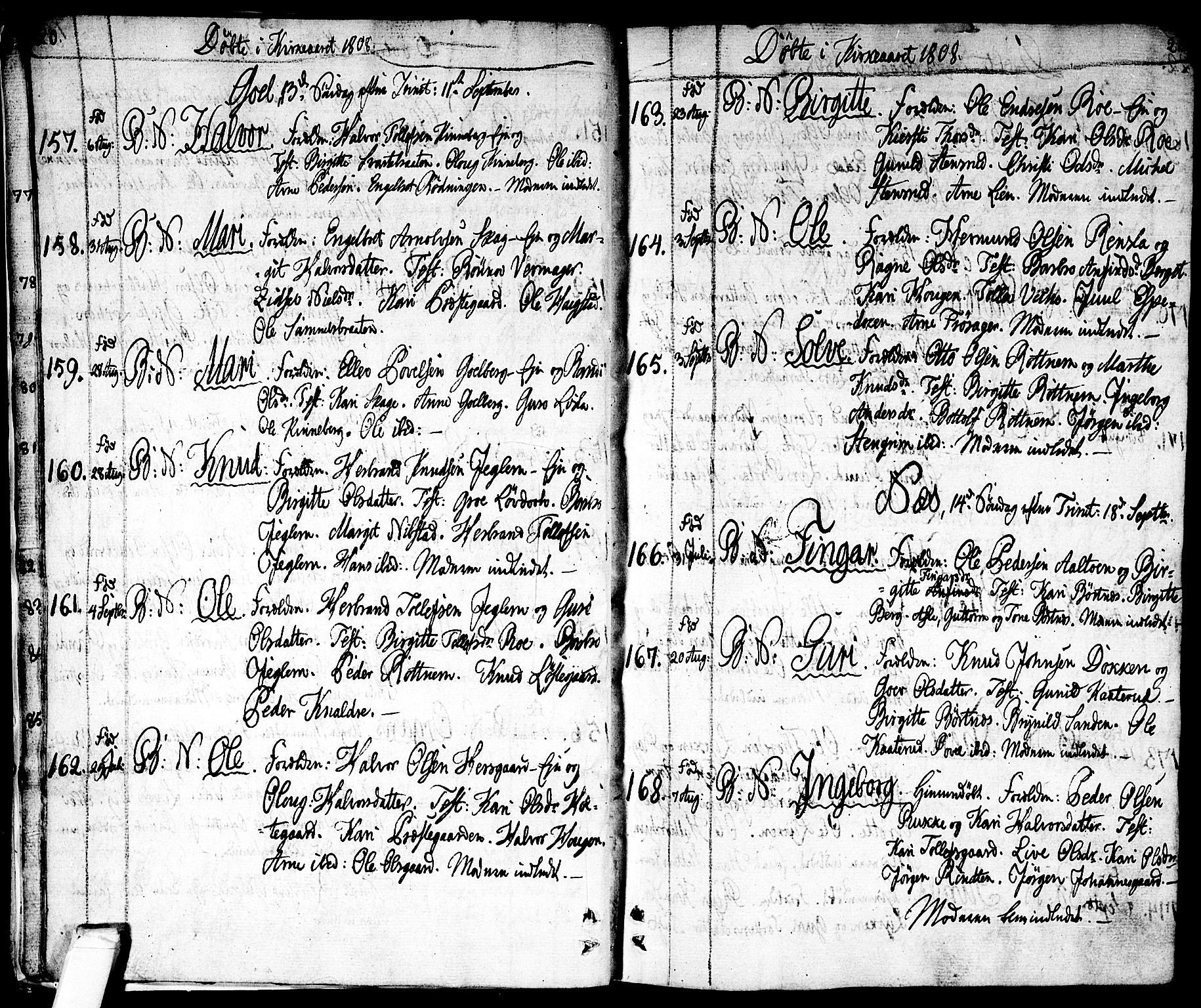 Nes kirkebøker, AV/SAKO-A-236/F/Fa/L0006: Ministerialbok nr. 6, 1808-1814, s. 20-21