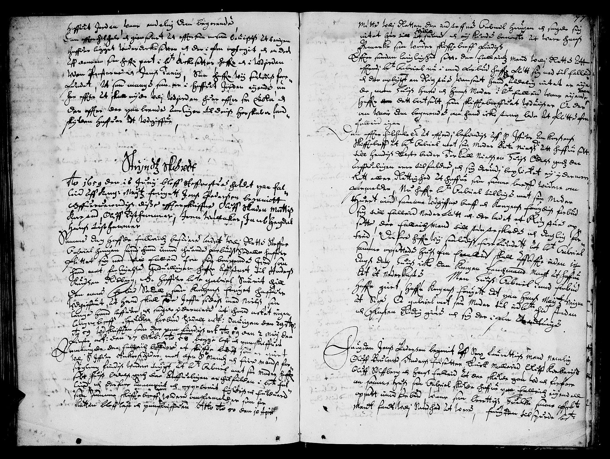 Nordfjord sorenskriveri, SAB/A-2801/01/01a/L0006: Tingbøker (Justisprotokoller), 1657-1659, s. 76b-77a