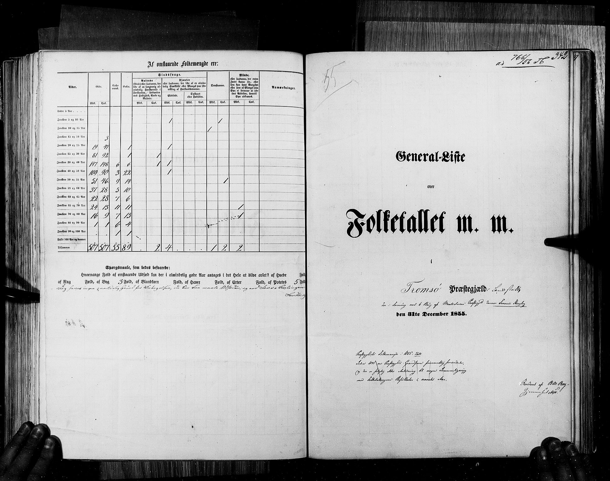 RA, Folketellingen 1855, bind 6B: Nordland amt og Finnmarken amt, 1855, s. 342