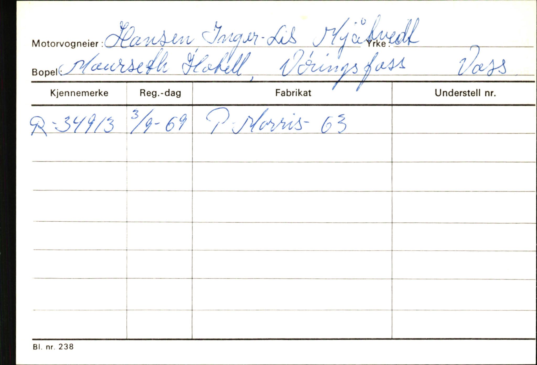 Statens vegvesen, Hordaland vegkontor, AV/SAB-A-5201/2/Ha/L0019: R-eierkort H, 1920-1971, s. 3