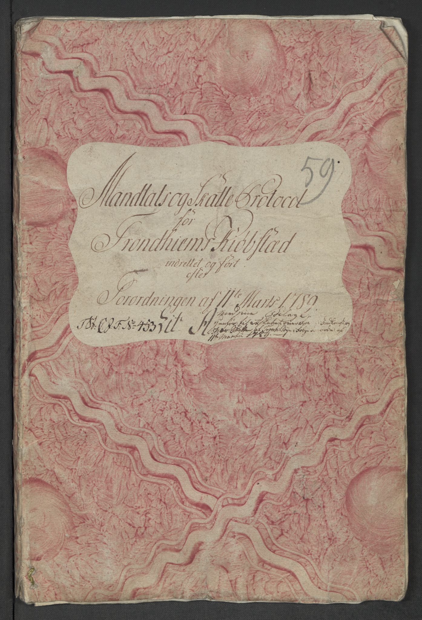 Rentekammeret inntil 1814, Reviderte regnskaper, Mindre regnskaper, AV/RA-EA-4068/Rf/Rfe/L0052:  Trondheim, 1789, s. 283