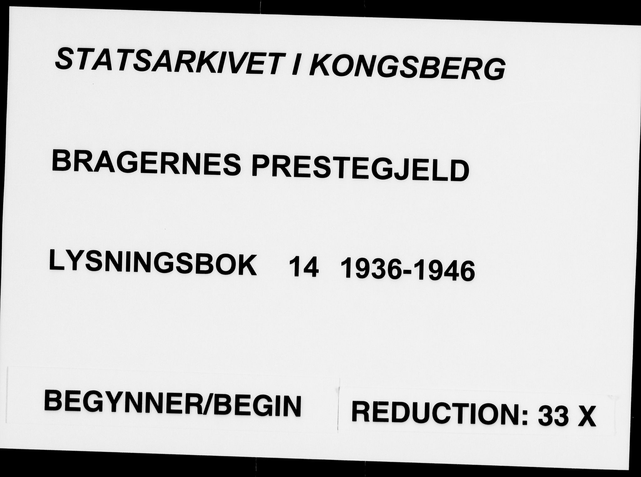 Bragernes kirkebøker, SAKO/A-6/H/Ha/L0014: Lysningsprotokoll nr. 14, 1936-1946