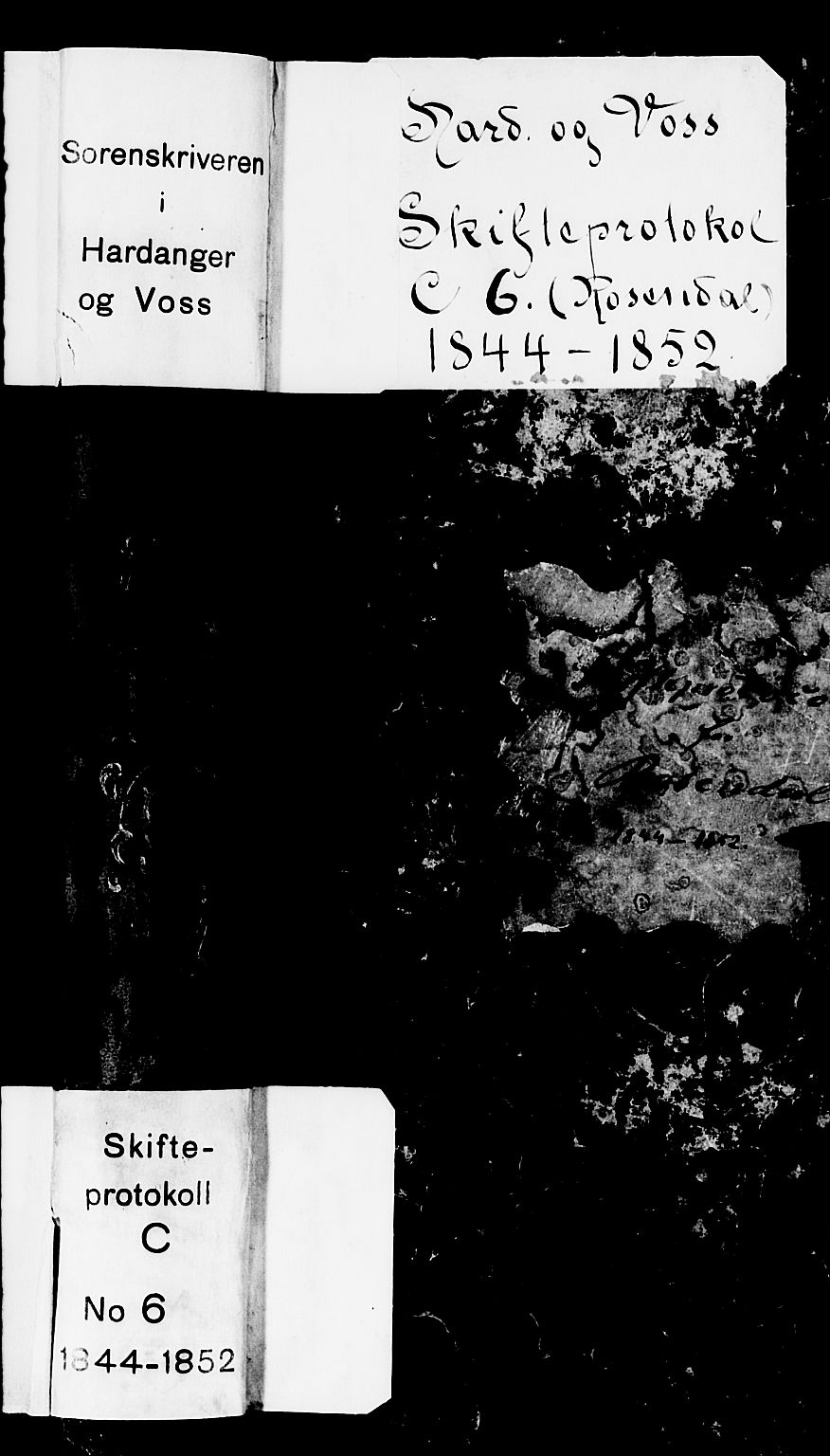 Hardanger og Voss sorenskriveri, SAB/A-2501/4/4A/4Aa/L0006: Skifterettsprotokoll for Rosendals gods, 1844-1852