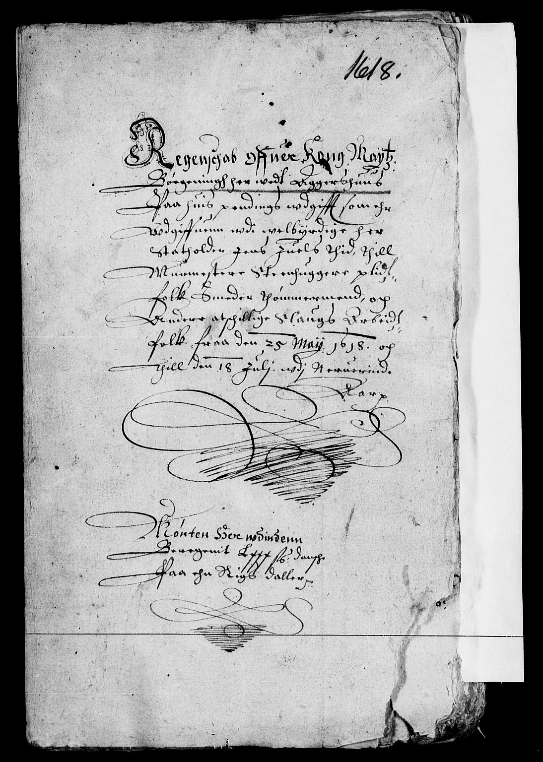 Rentekammeret inntil 1814, Reviderte regnskaper, Lensregnskaper, AV/RA-EA-5023/R/Rb/Rba/L0050: Akershus len, 1618-1620