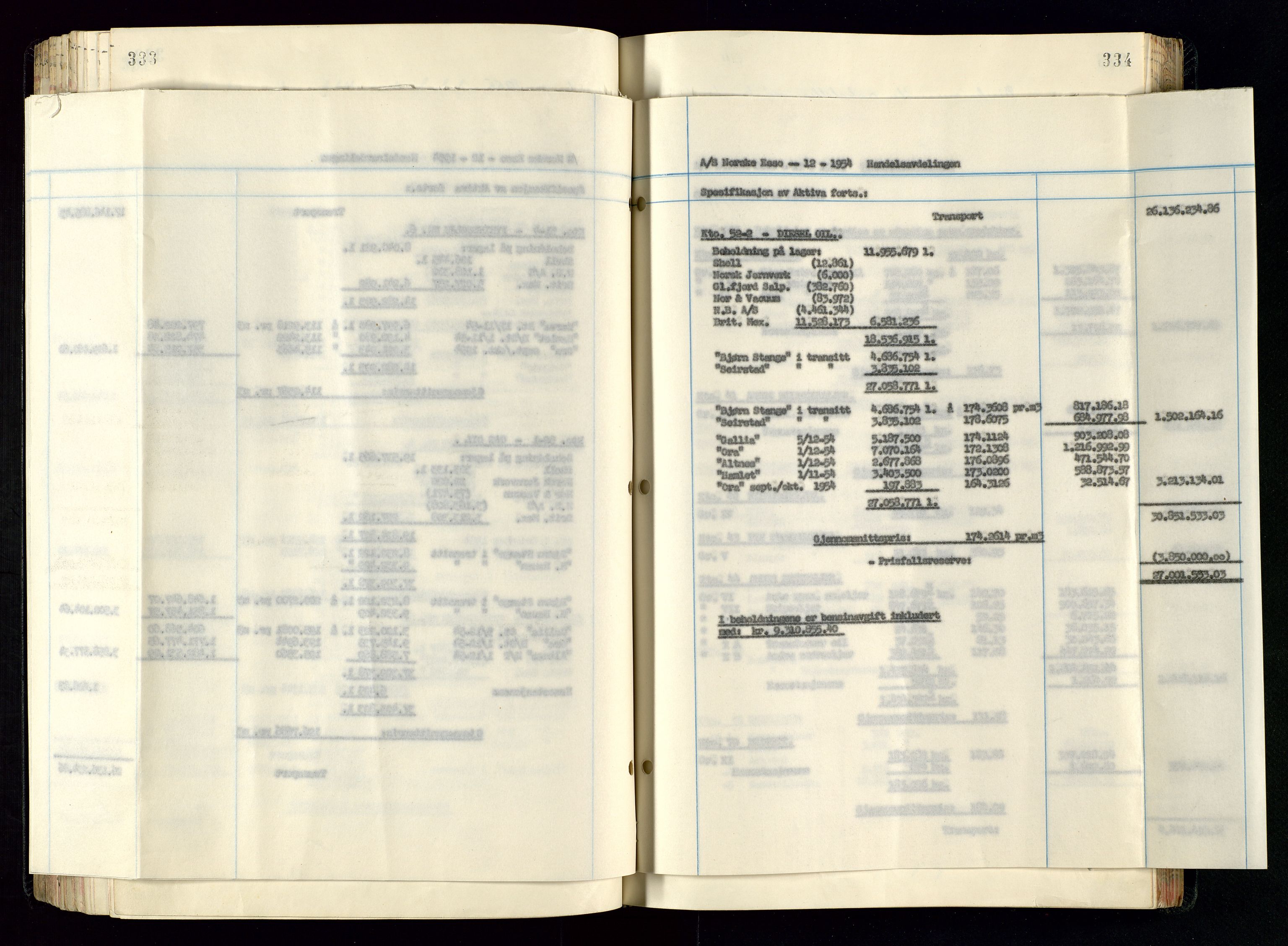 PA 1534 - Østlandske Petroleumscompagni A/S, AV/SAST-A-101954/A/Aa/L0005/0001: Direksjonsprotokoller / Den Administrerende Direksjon alle selskaper (referatprotokoll), 1943-1958