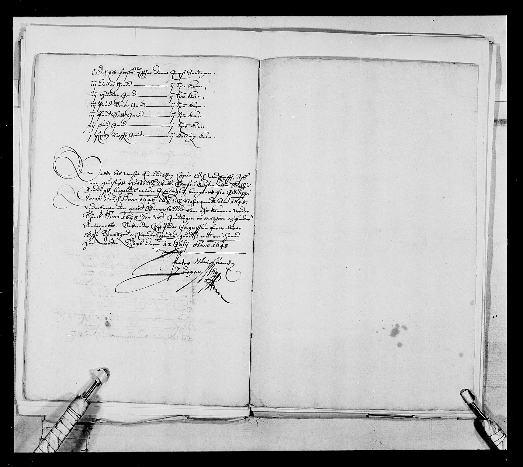 Stattholderembetet 1572-1771, RA/EA-2870/Ek/L0021/0001: Jordebøker 1633-1658: / Adelsjordebøker innlevert til hyllingen i august 1648 og senere, 1648-1649, s. 175