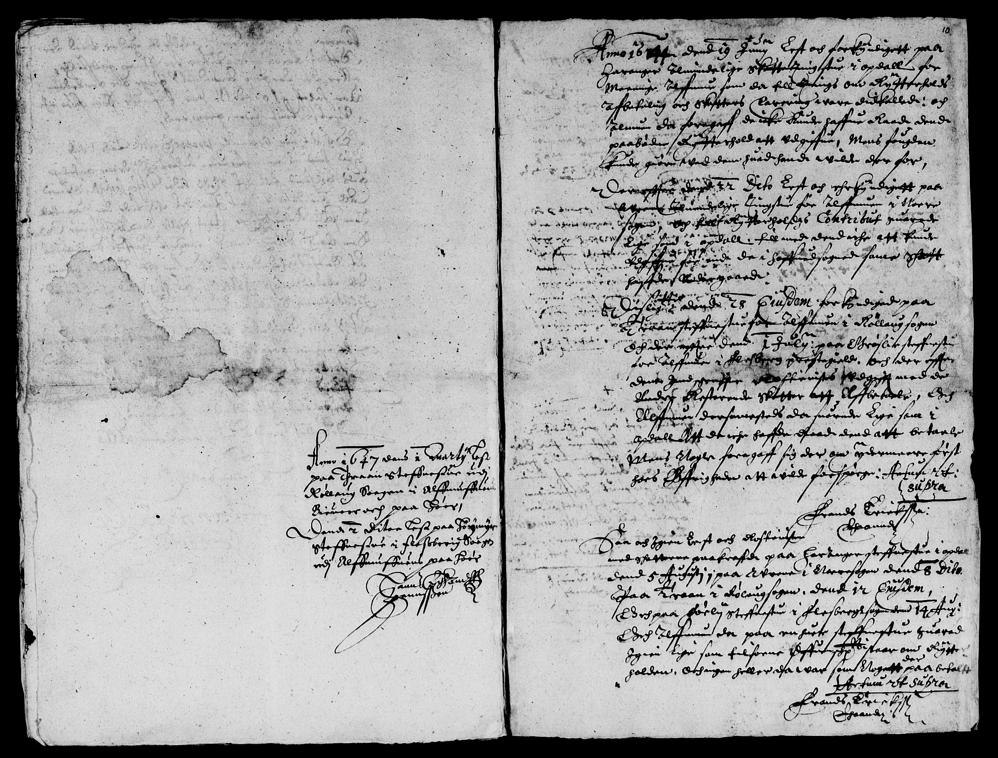 Rentekammeret inntil 1814, Reviderte regnskaper, Lensregnskaper, AV/RA-EA-5023/R/Rb/Rbn/L0003: Numedal og Sandsvær len, 1643-1648